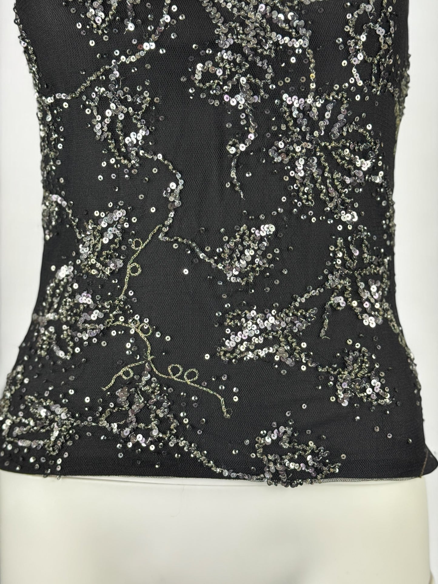 Alexander McQueen Silk Mesh Sequin Vest, 2004