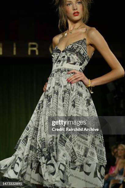 Betsey Johnson Silk Chinese Newspaper Dress, SS 2005