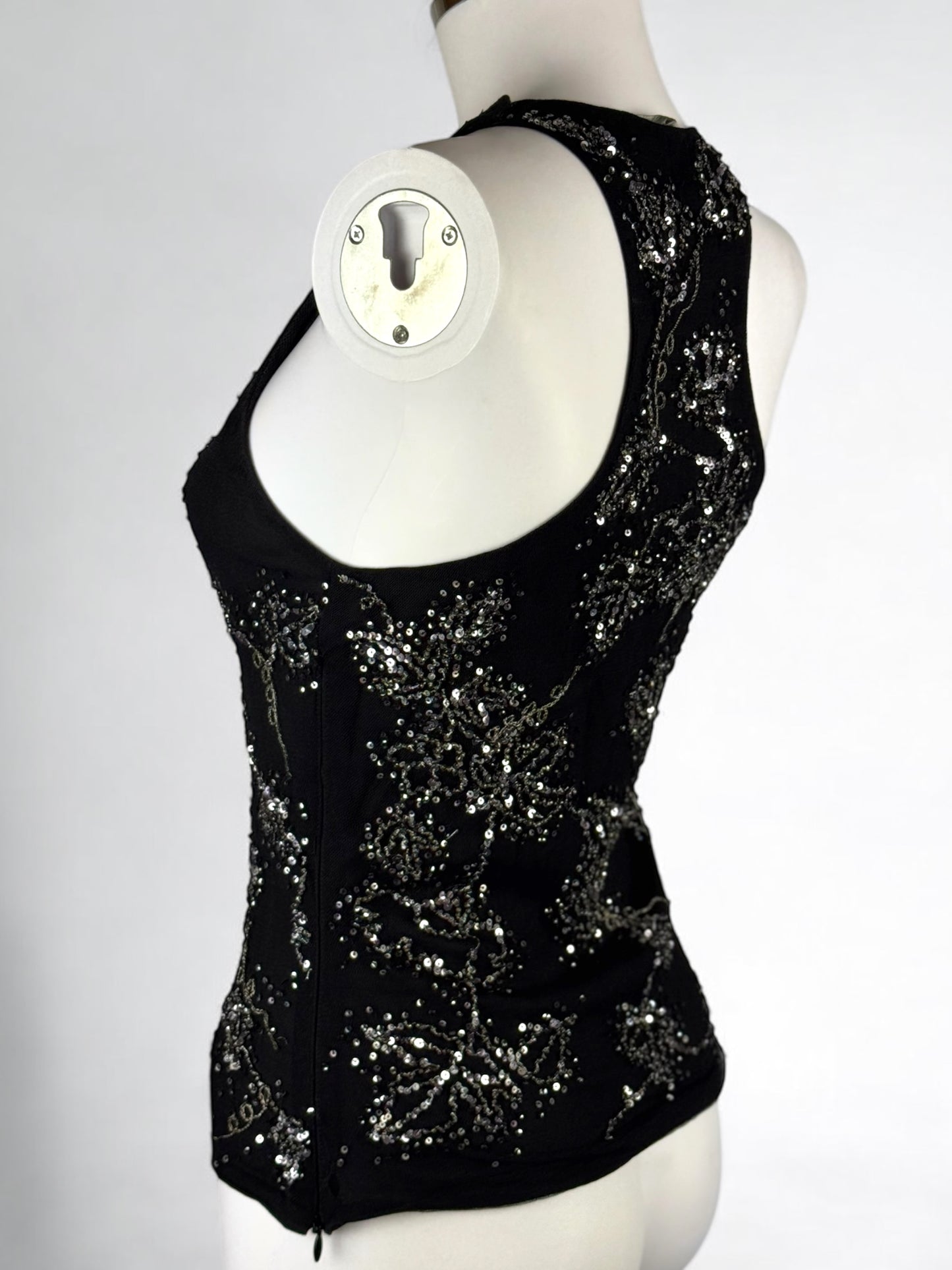 Alexander McQueen Silk Mesh Sequin Vest, 2004