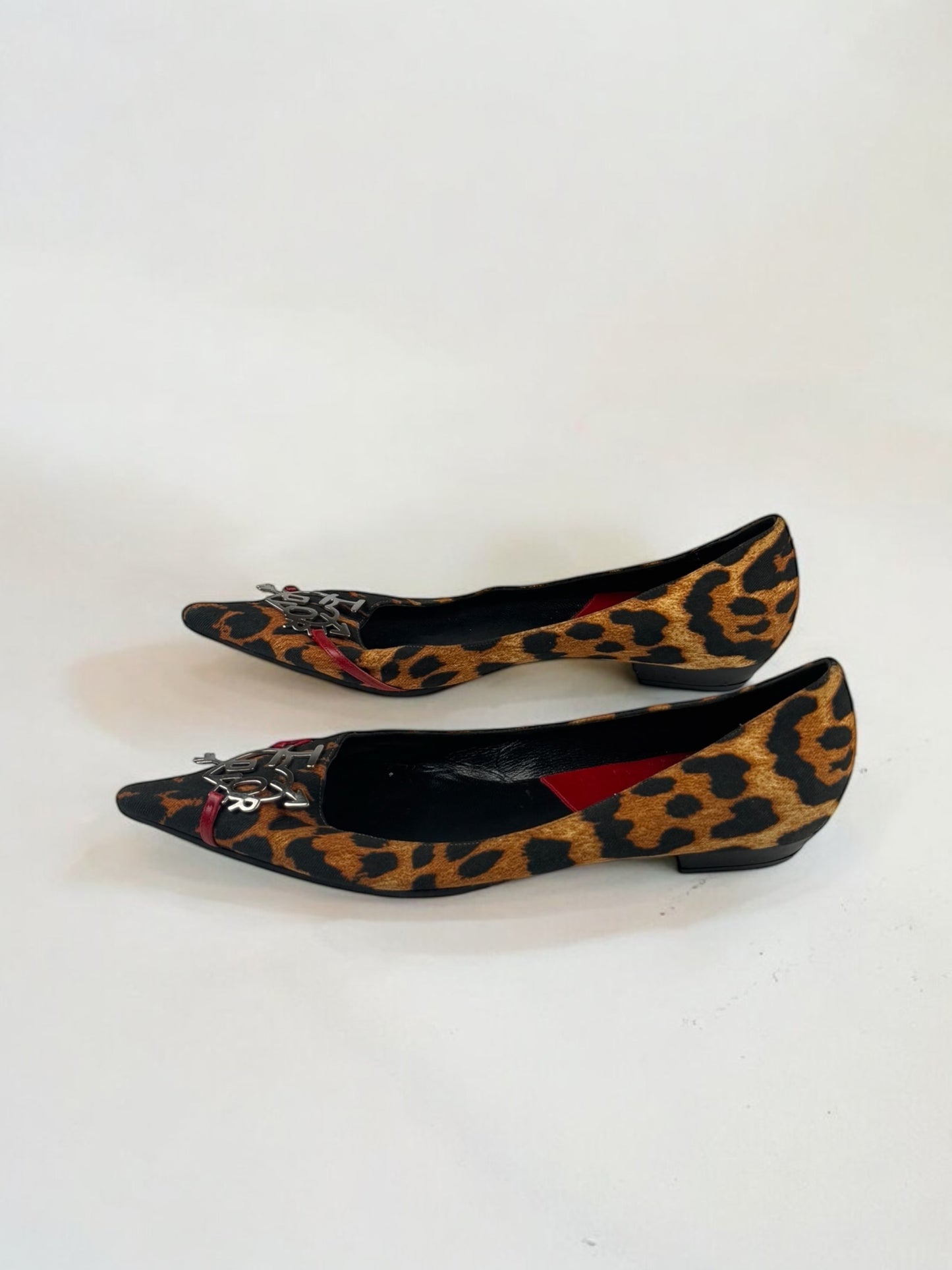Christian Dior by John Galliano Leopard “I Love Dior” Ballerinas, 2000s