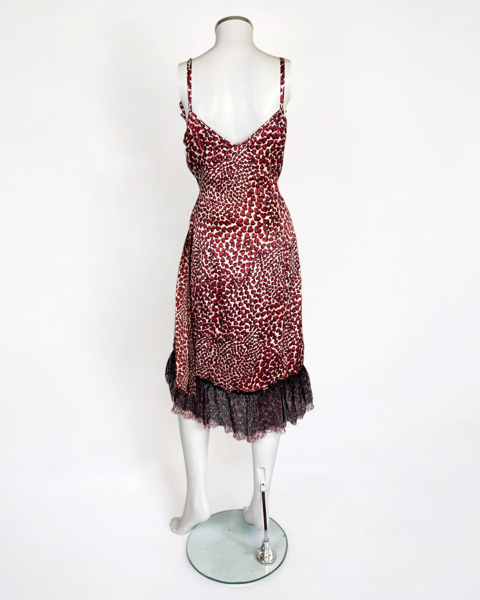 Prada Silk Heart Print Dress, SS 2000