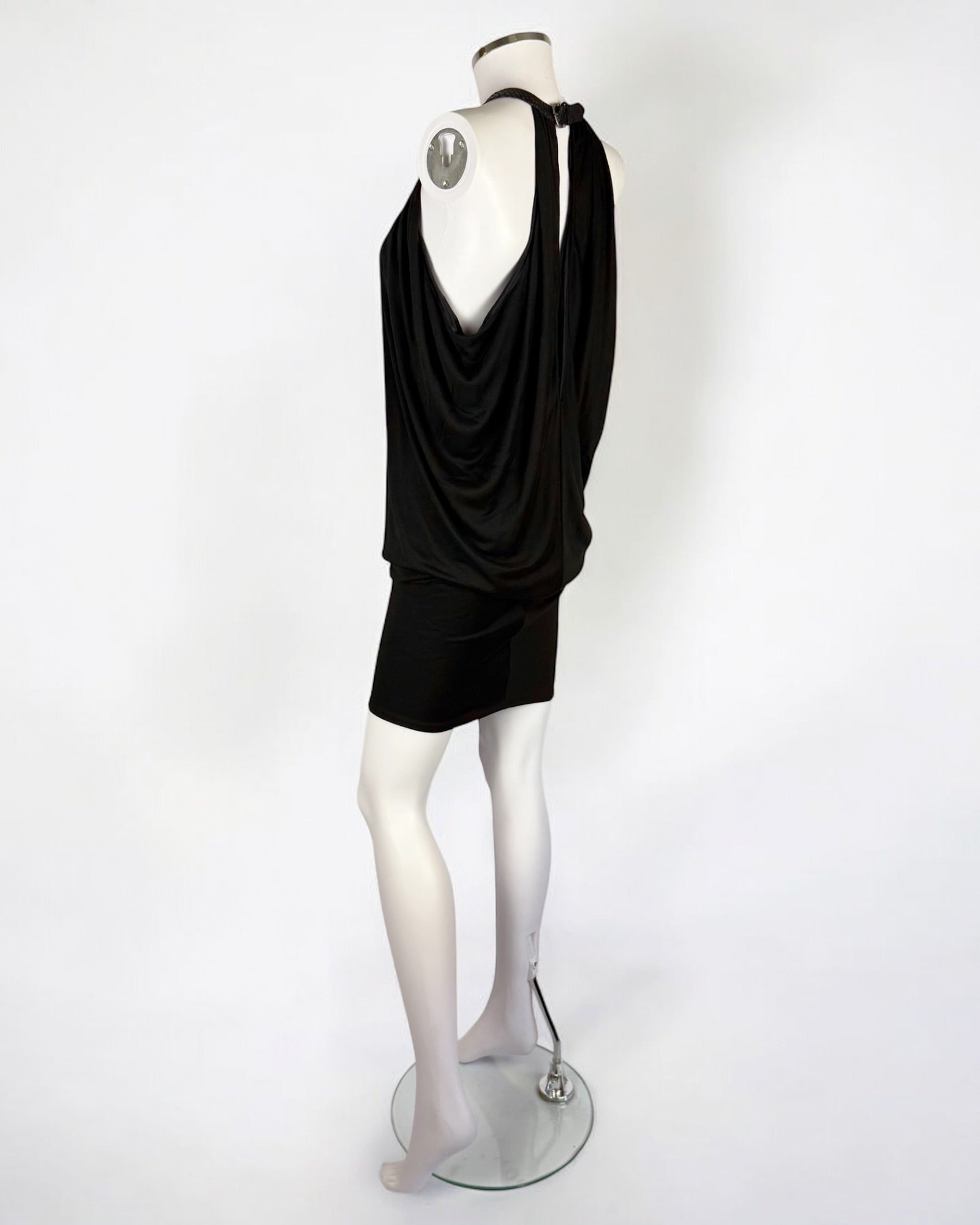 Alexander McQueen Jersey Dress w Leather Collar, 2002