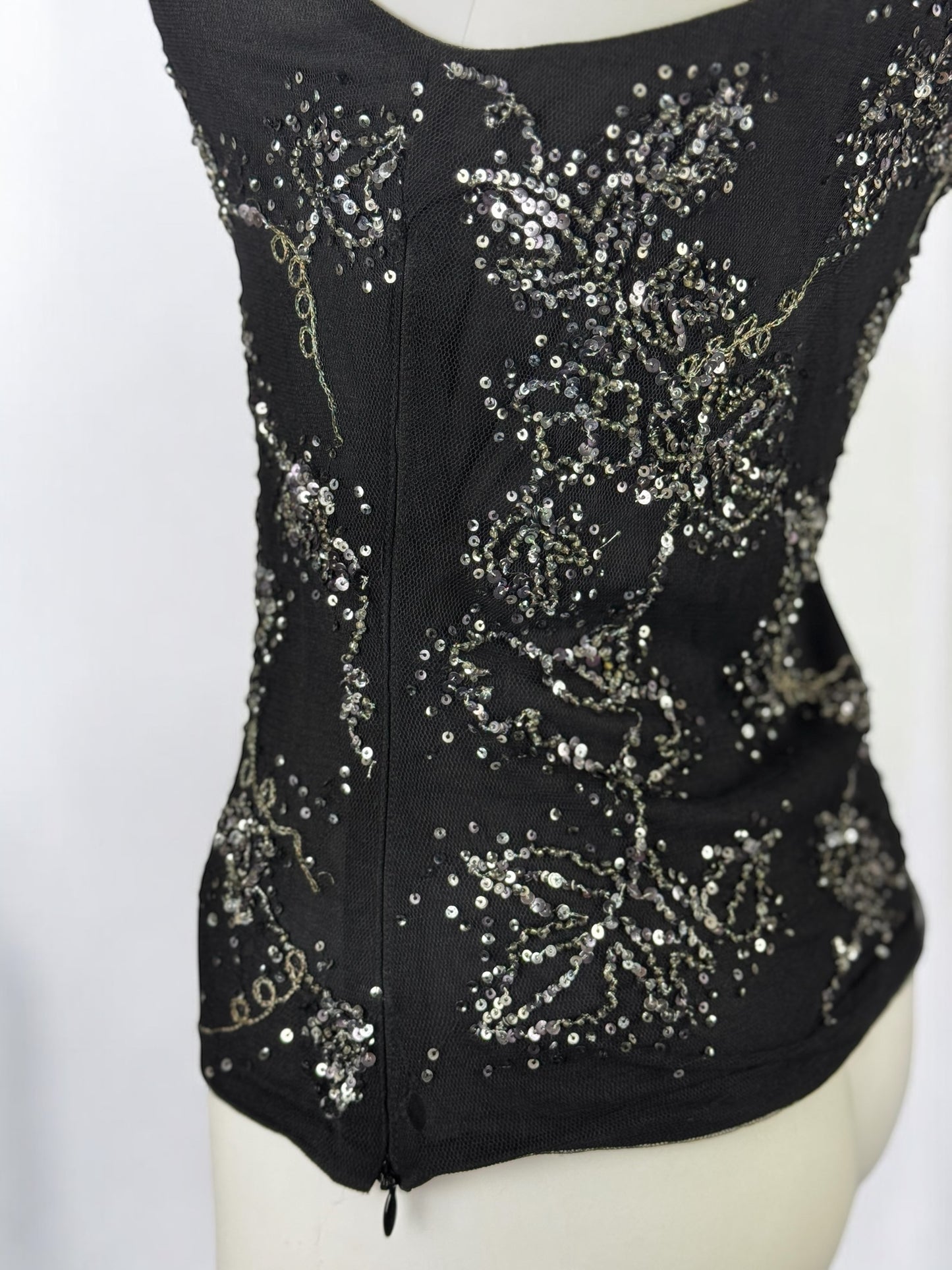 Alexander McQueen Silk Mesh Sequin Vest, 2004