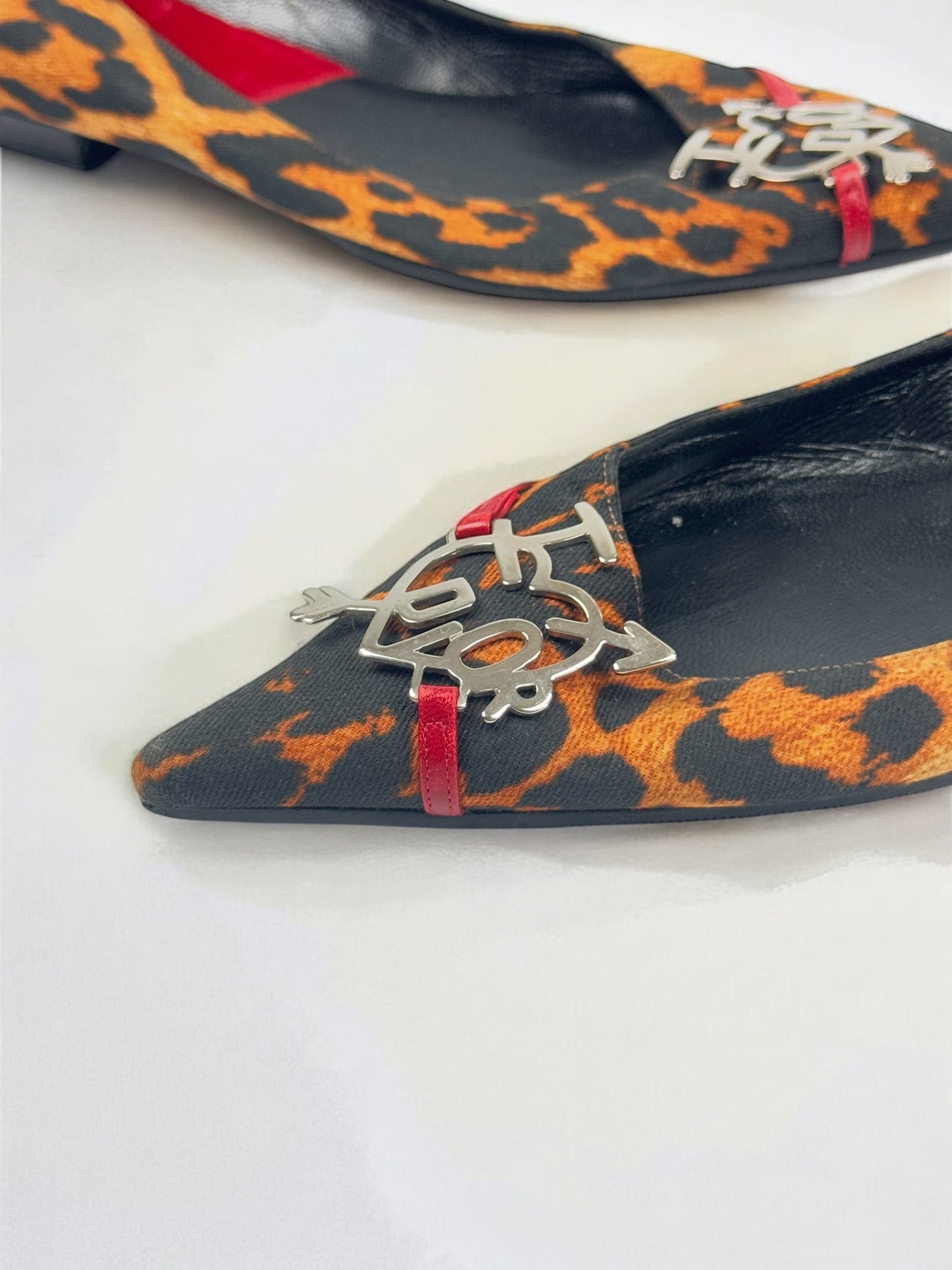 Christian Dior by John Galliano Leopard “I Love Dior” Ballerinas, 2000s