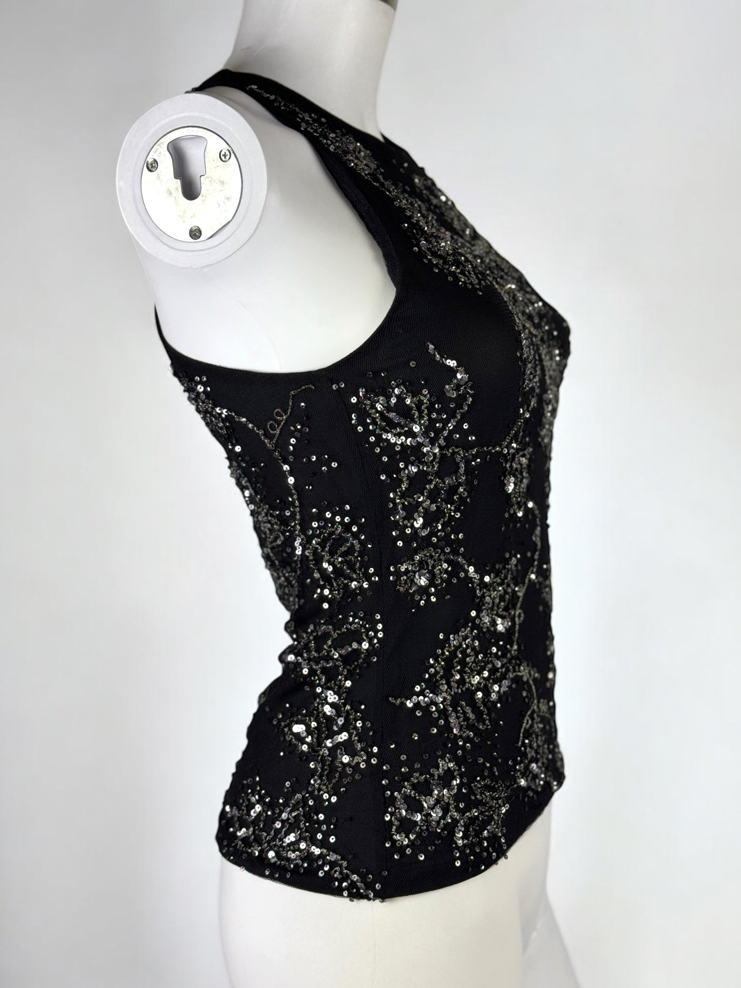 Alexander McQueen Silk Mesh Sequin Vest, 2004
