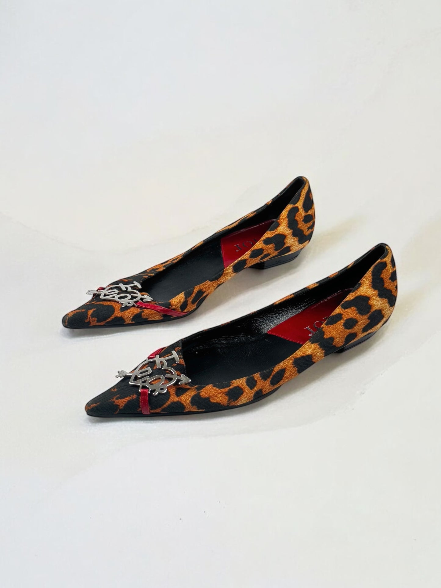 Christian Dior by John Galliano Leopard “I Love Dior” Ballerinas, 2000s