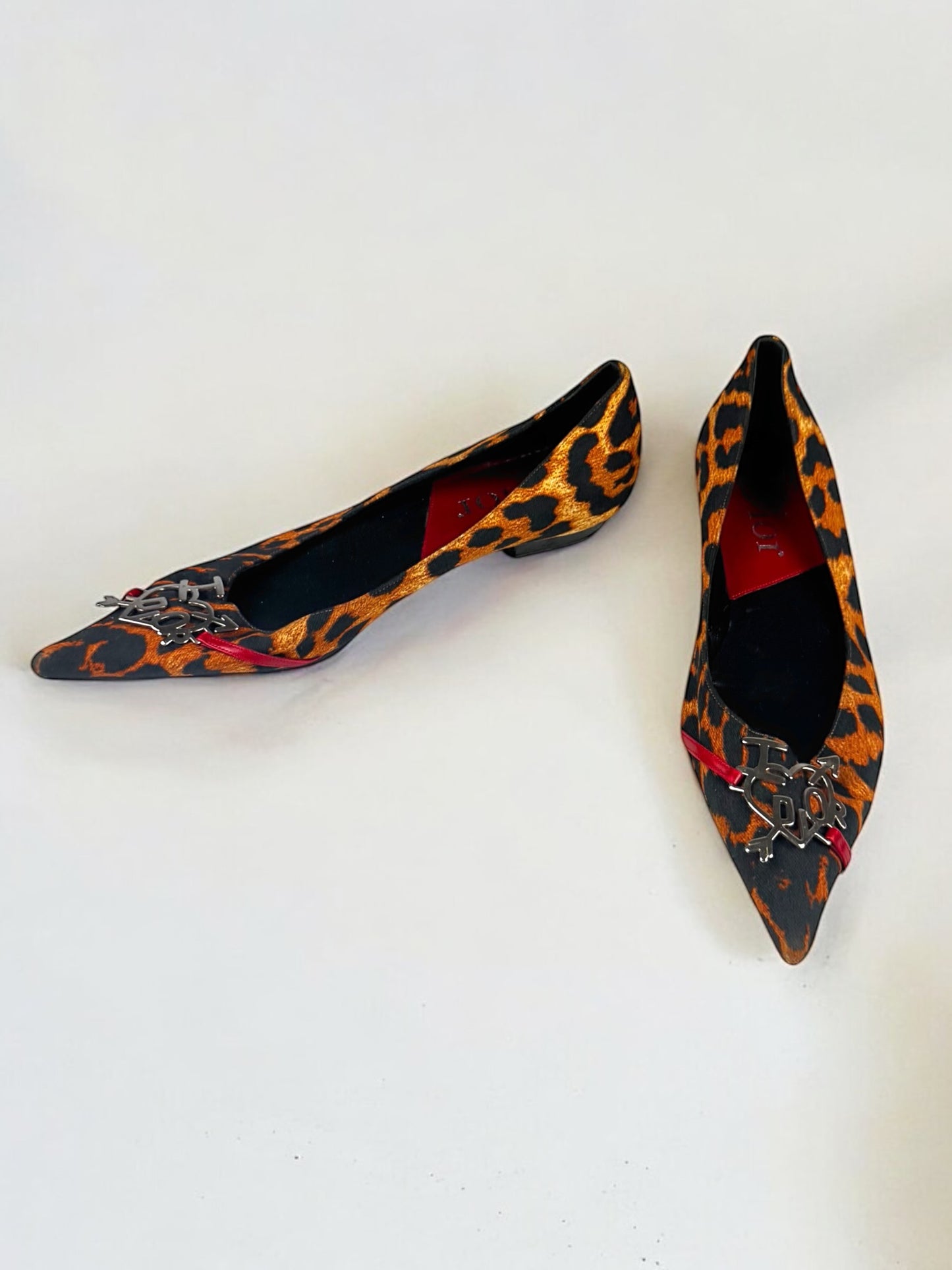 Christian Dior by John Galliano Leopard “I Love Dior” Ballerinas, 2000s