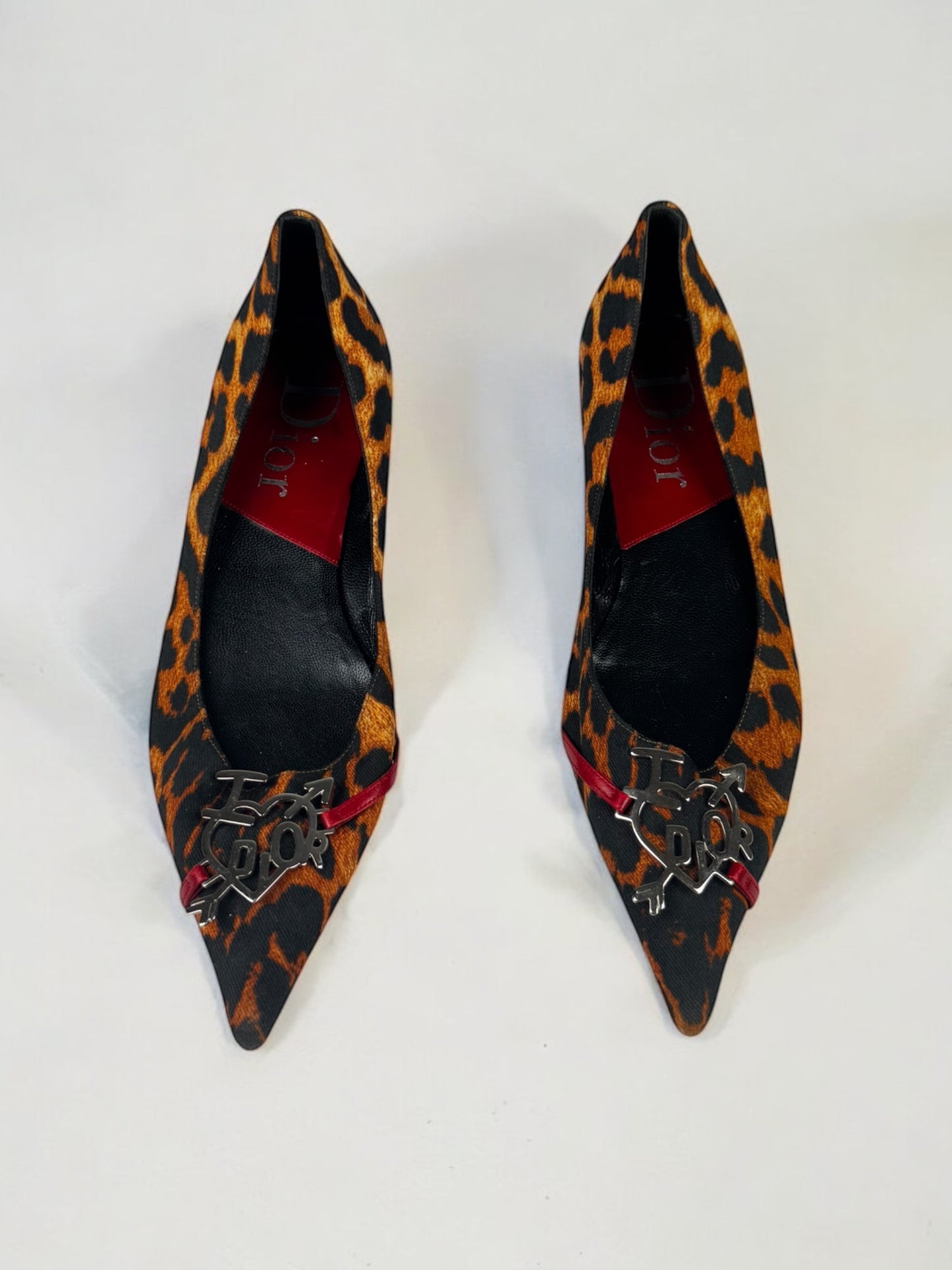 Christian Dior by John Galliano Leopard “I Love Dior” Ballerinas, 2000s