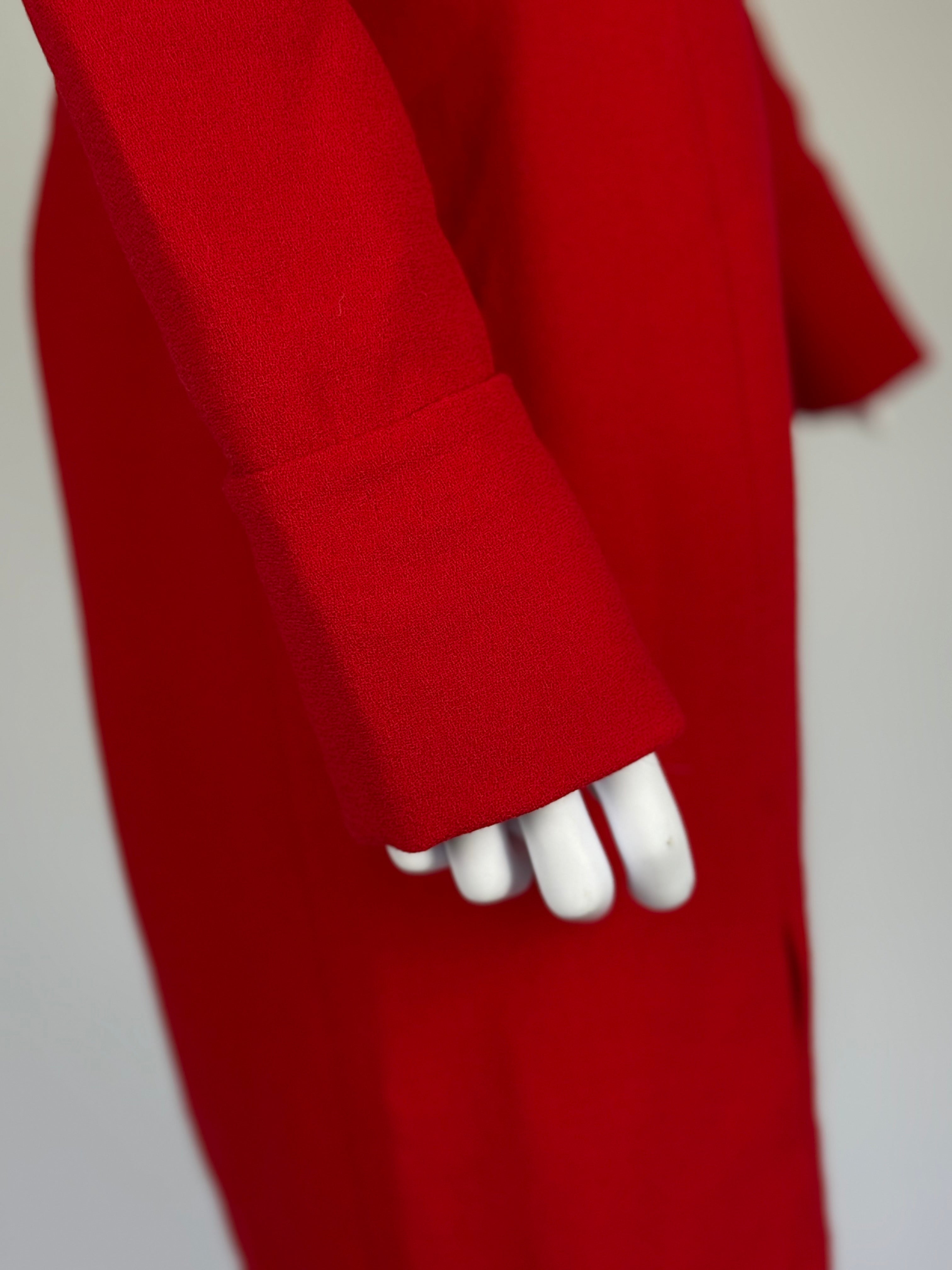 Givenchy by Alexander McQueen Red Wool Dress, FW 1997