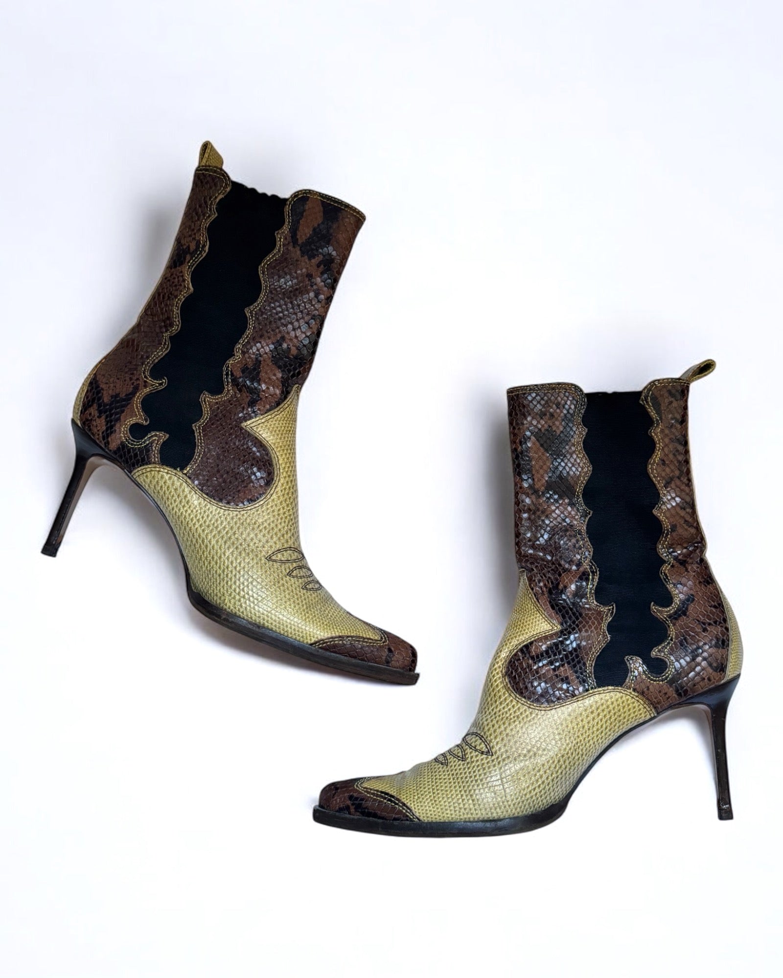 Christian Dior by John Galliano Python Cowboy Boots, FW 2001