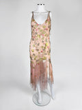 Jenny Packham Pink Silk Embroidered and Beaded Dress, c. 2000s