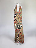 Roberto Cavalli Animal Patchwork Print Gown, c. 2000s
