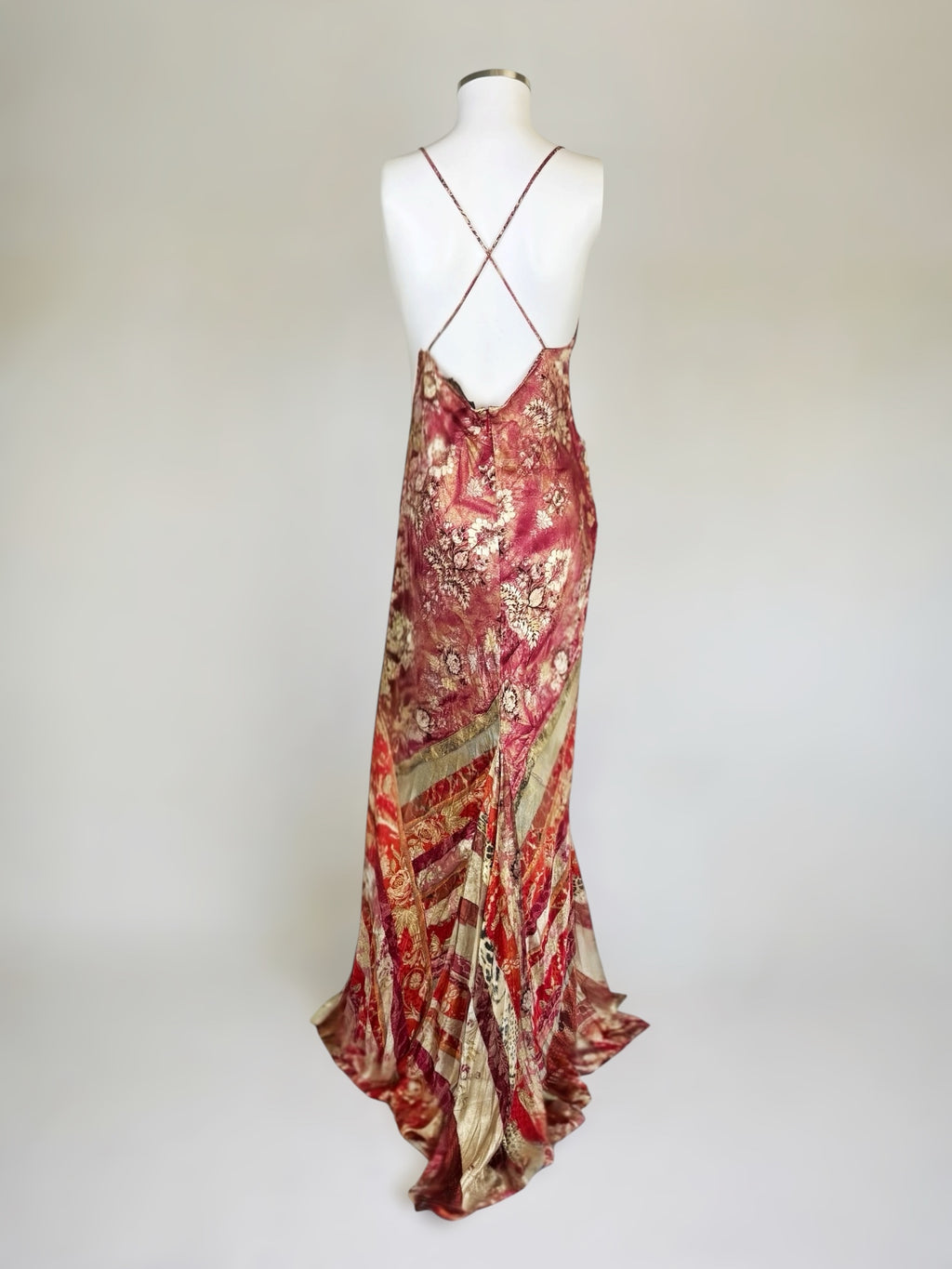 Roberto Cavalli Silk Printed Gown, 2005