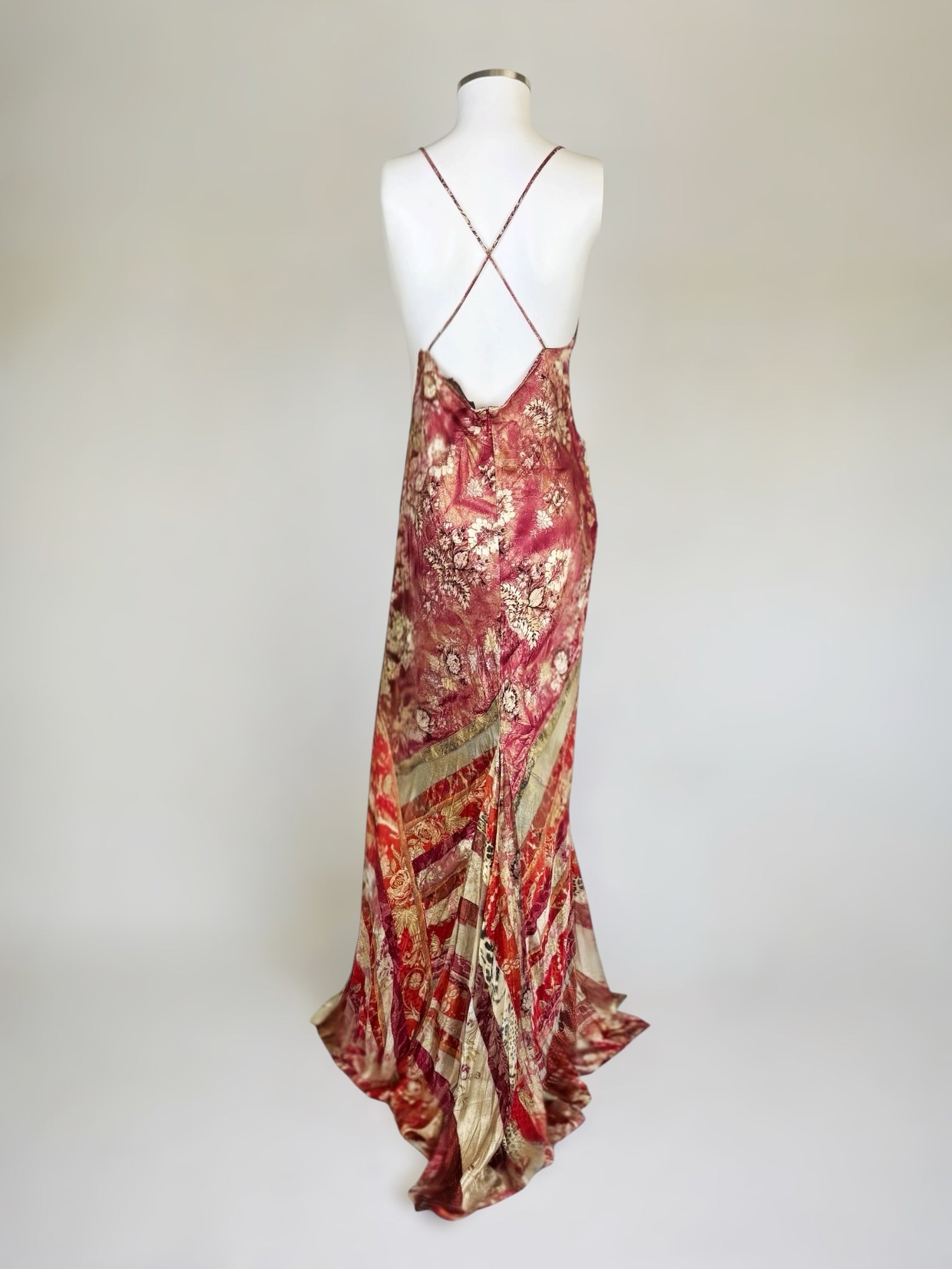 Roberto Cavalli Silk Printed Gown, 2005