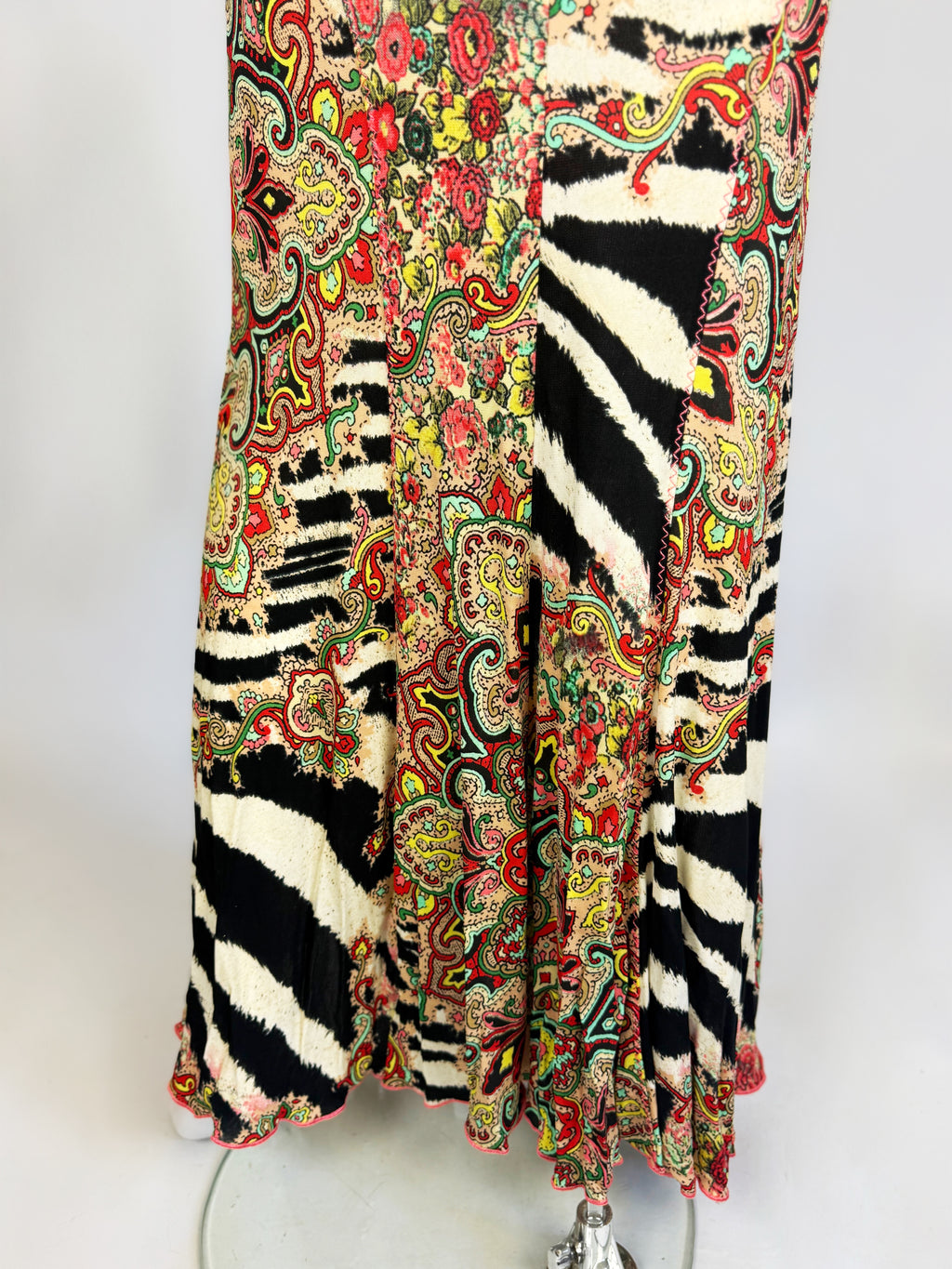 Roberto Cavalli Animal Patchwork Print Gown, c. 2000s