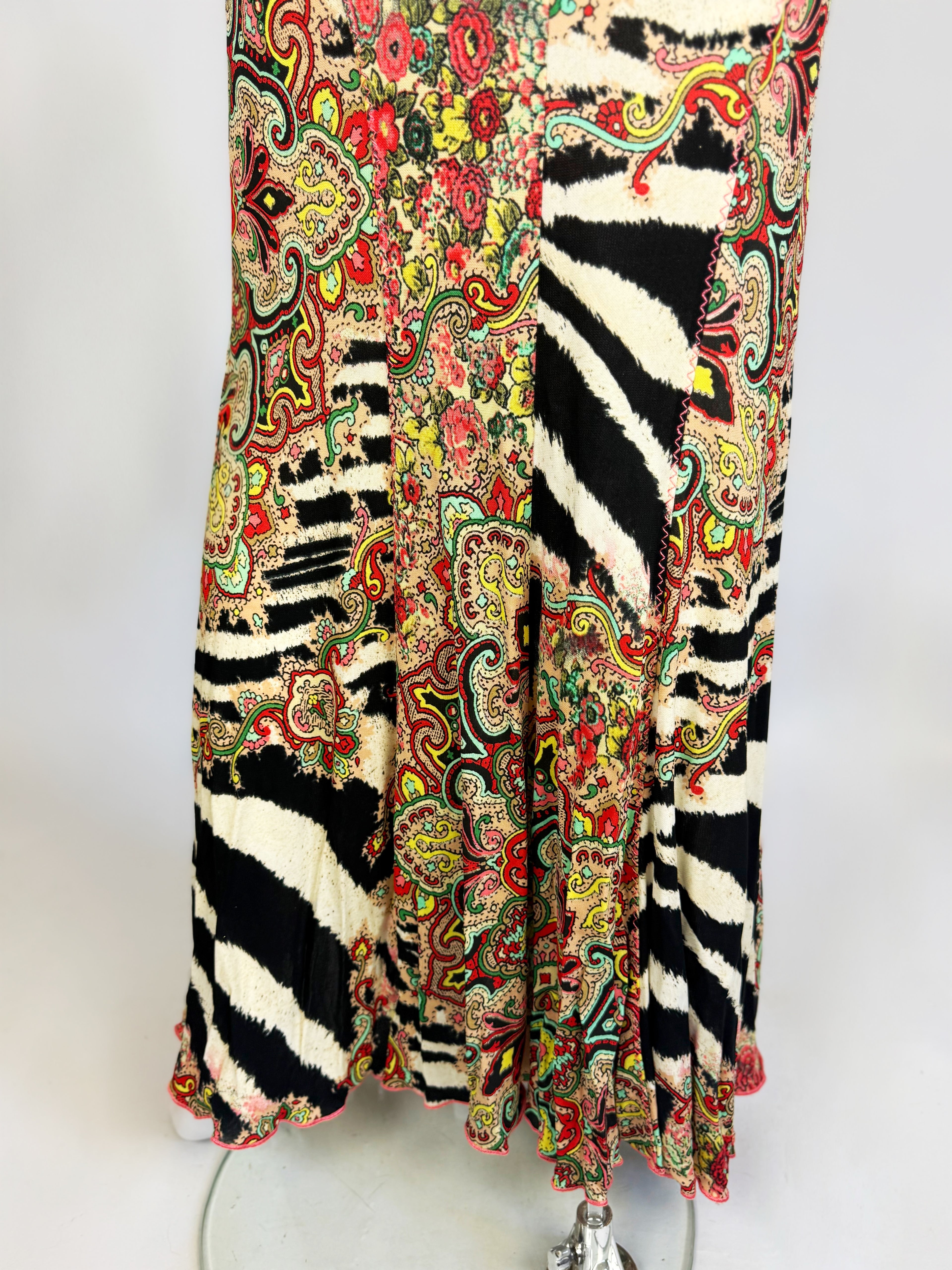 Roberto Cavalli Animal Patchwork Print Gown, c. 2000s