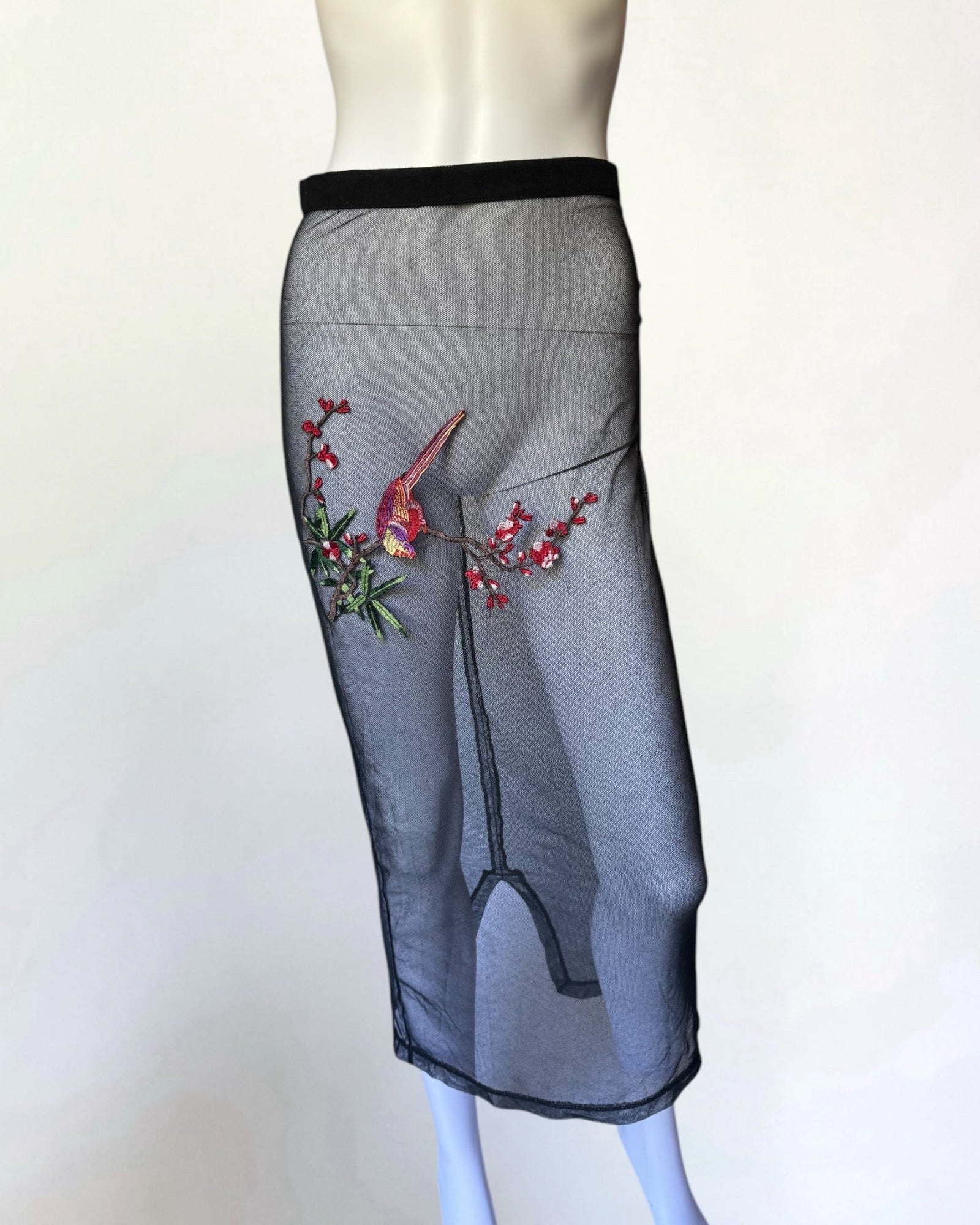 Dolce & Gabbana D&G Mesh Nature Embroidery Skirt, SS 1999