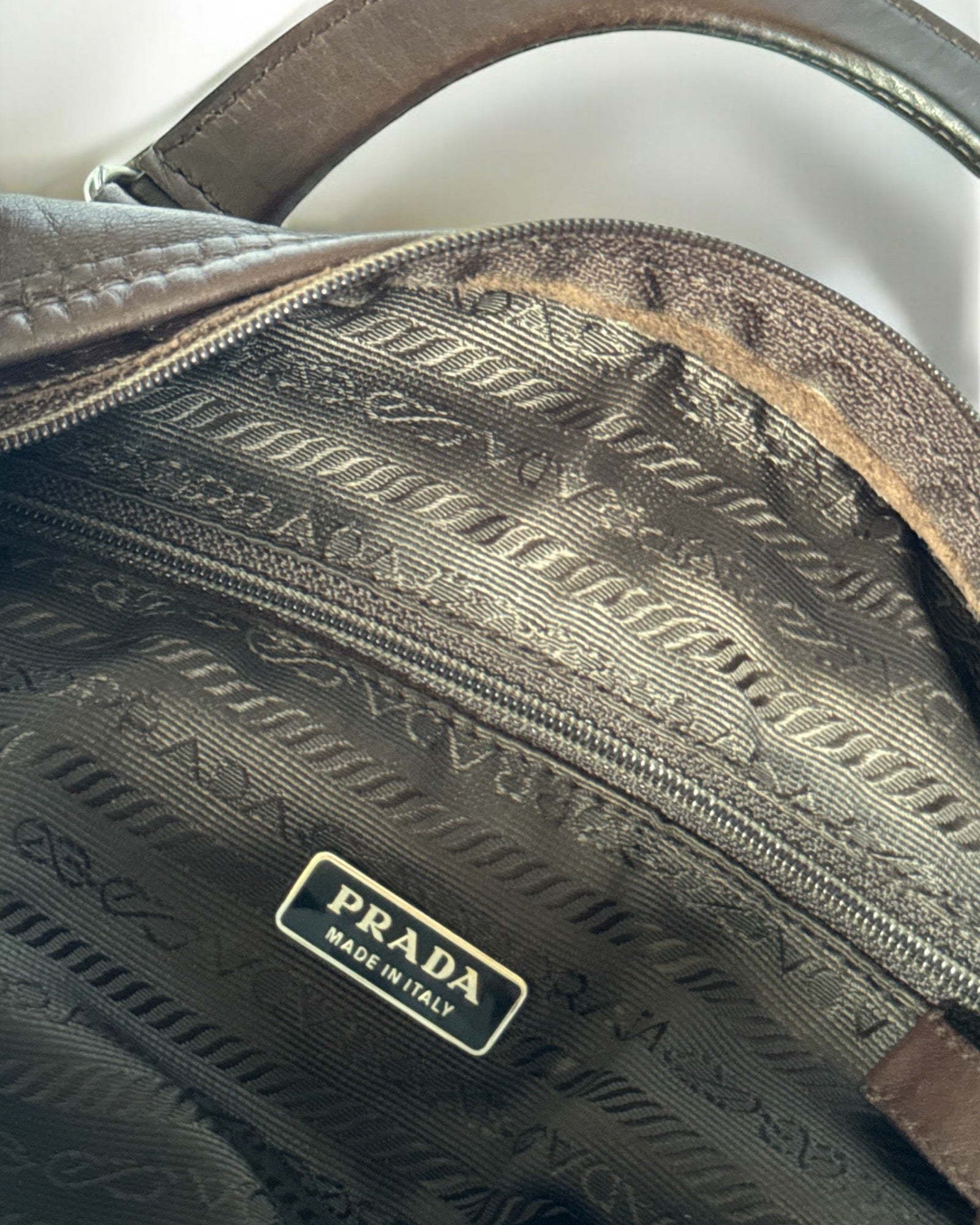 Prada Brown Nappa Leather Handbag, 2002