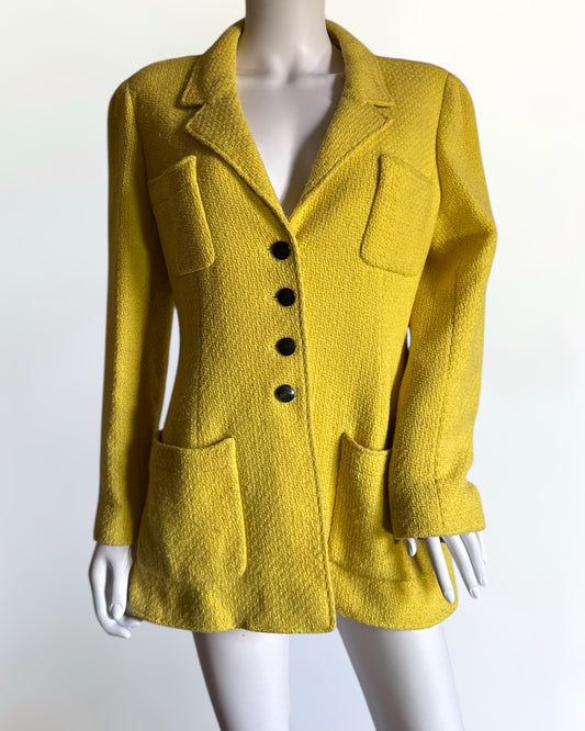 Chanel Yellow Wool Jacket, Cruise 1997