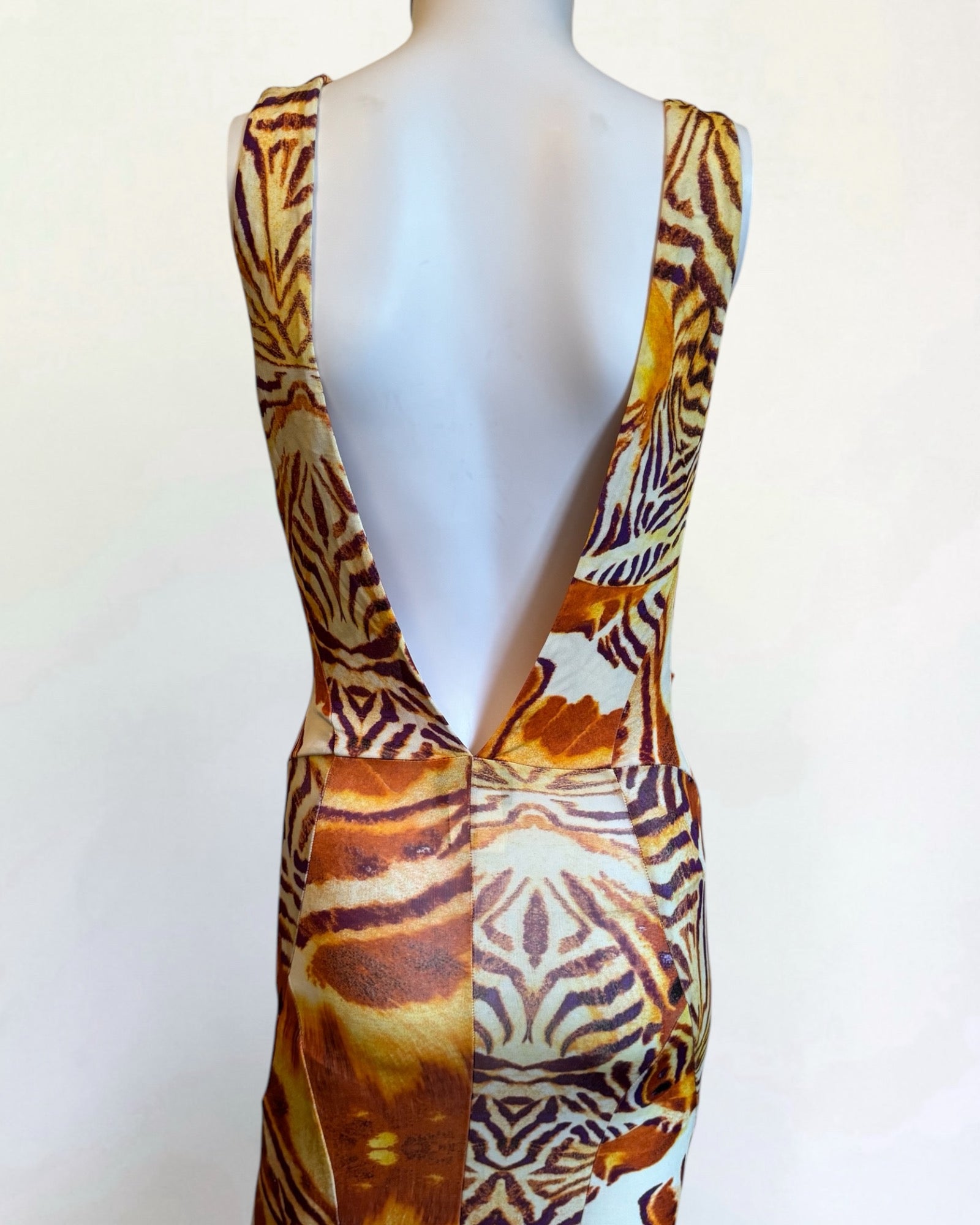 Roberto Cavalli Animal Print Midi Dress, c. 2000s