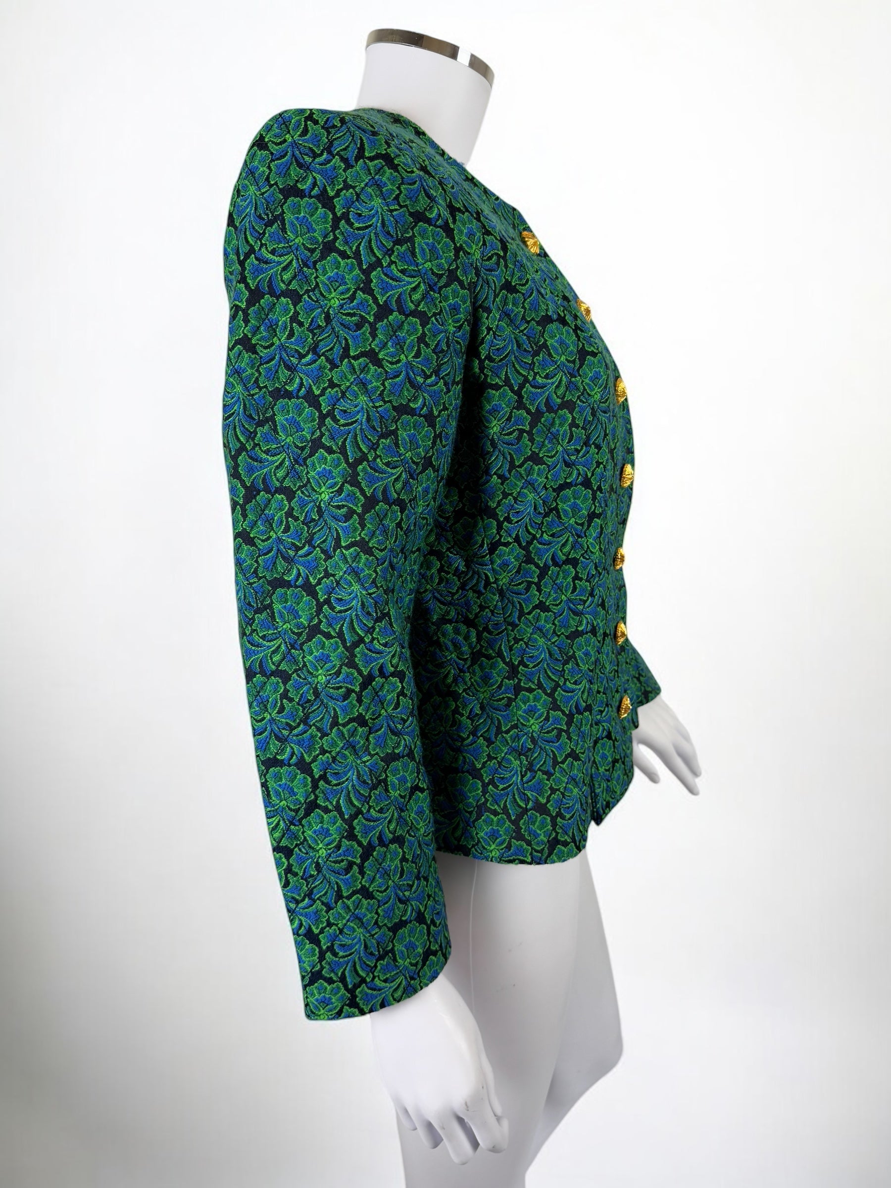 Yves Saint Laurent Floral Jacquard Jacket, c. Late 1980s