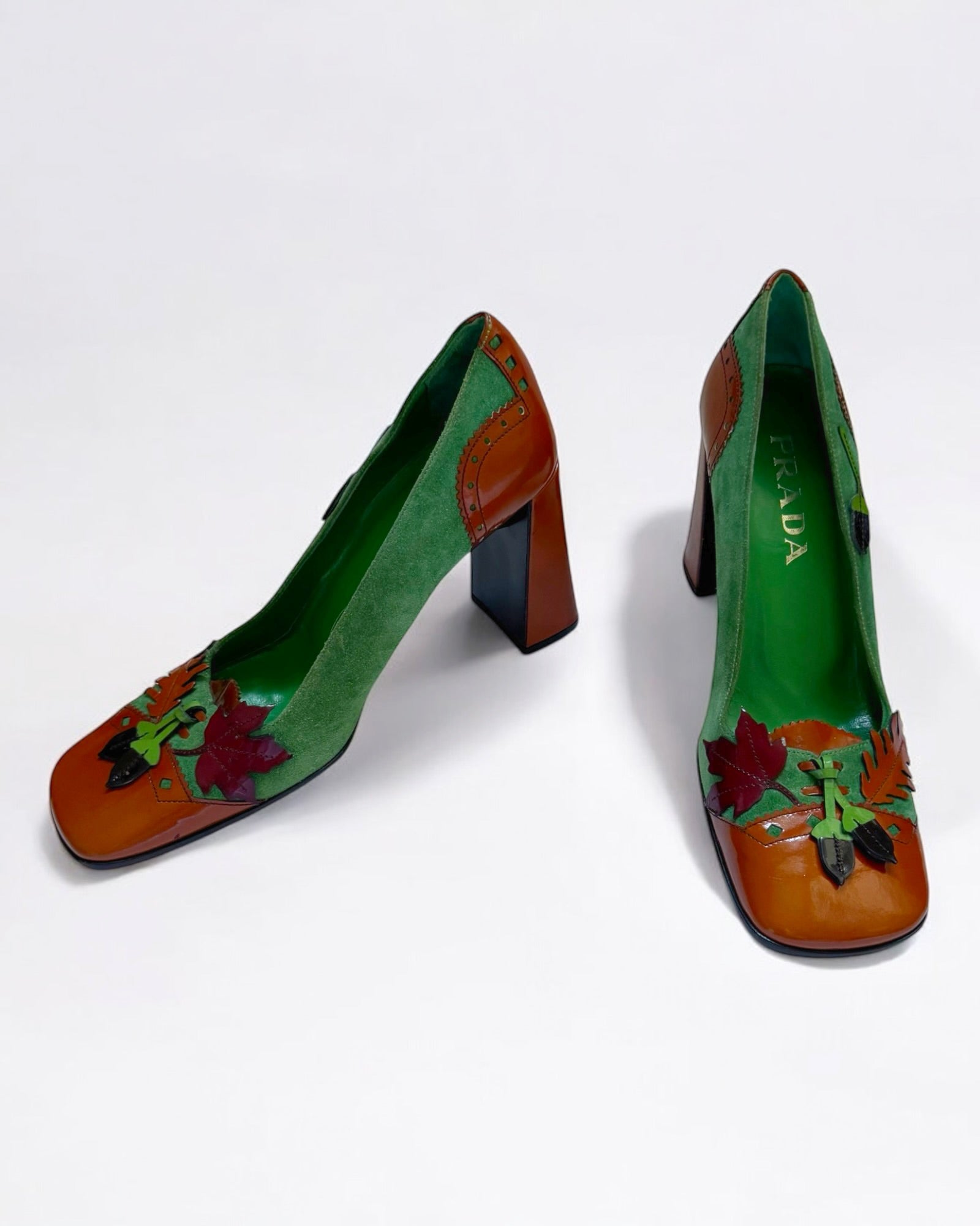 Prada Patent Leaf Pumps, FW 1999