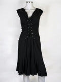 Roberto Cavalli Black Silk Corset Dress, 2003