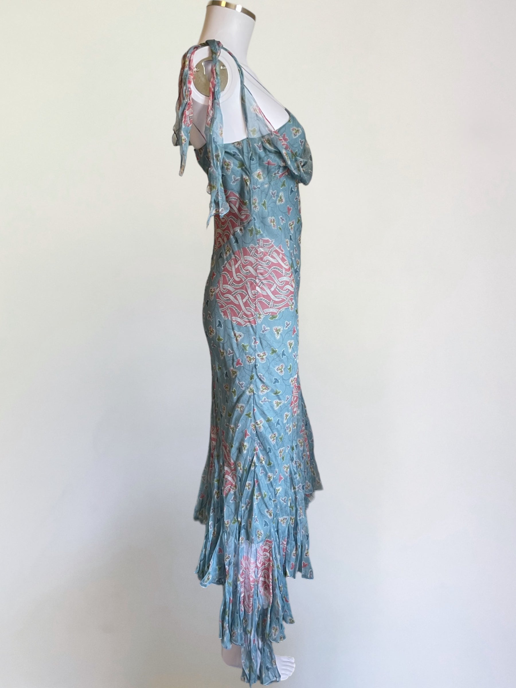 Christian Dior by John Galliano Floral Silk Bias Cut Gown, 2003