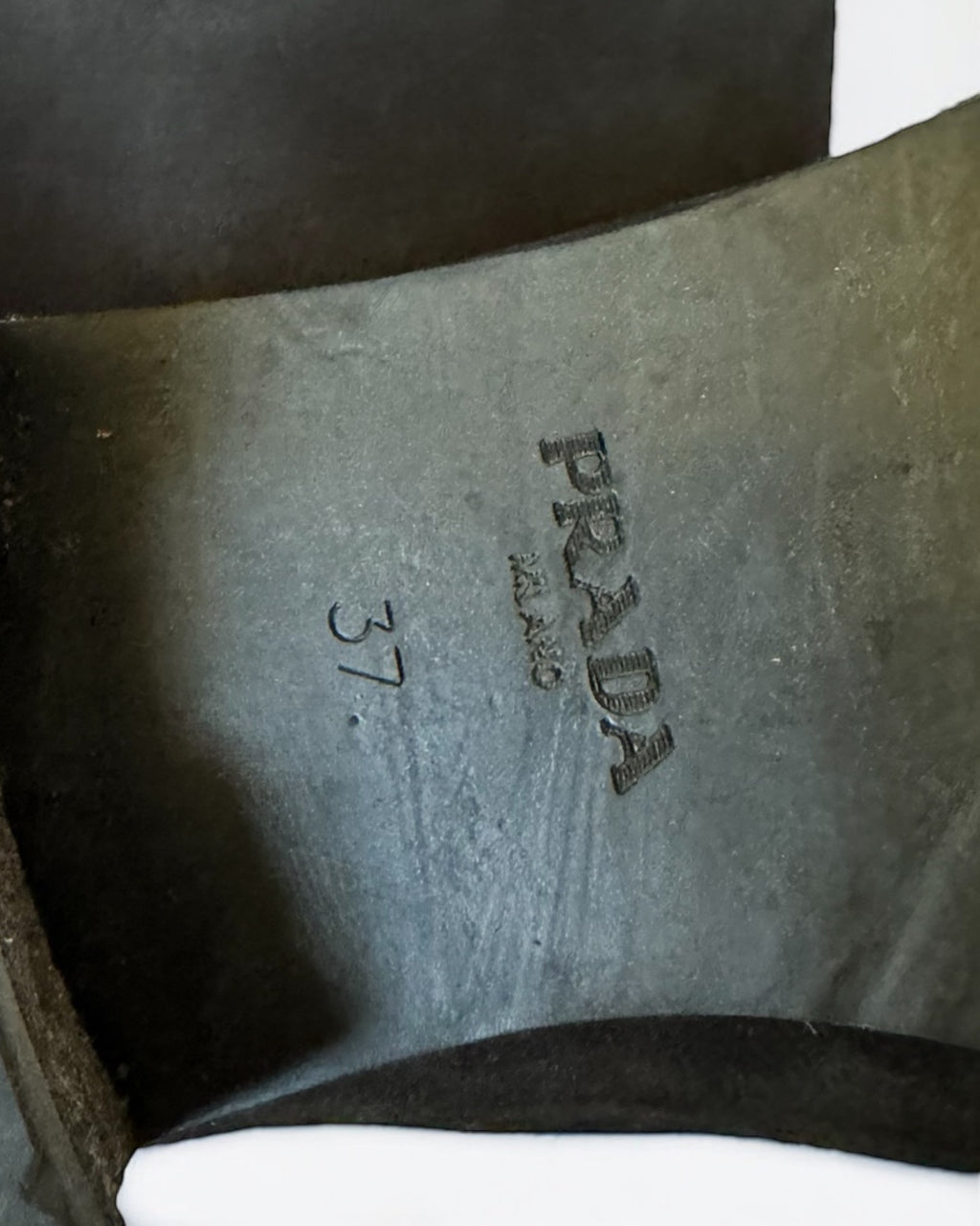 Prada Black Leather Mid Calf Boots, c. 2000s