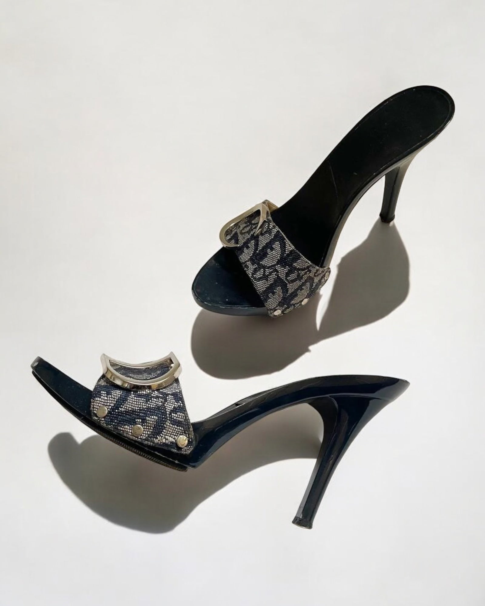 Christian Dior by John Galliano Monogram Trotter Oblique Clogs, 2005
