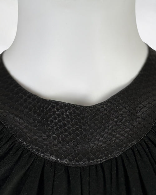 Alexander McQueen Jersey Dress w Leather Collar, 2002