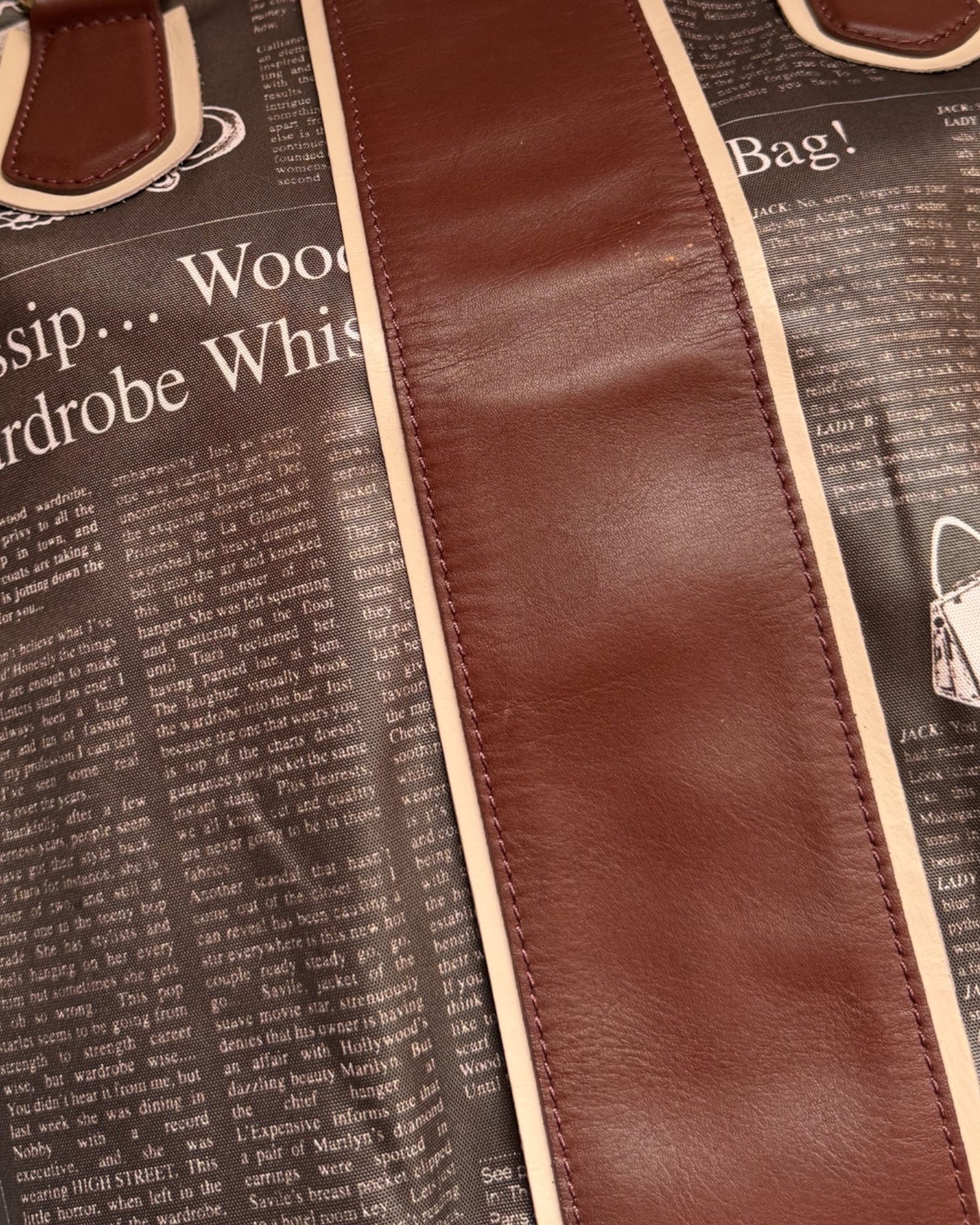 John Galliano Gazette Tote Bag, c. 2000s