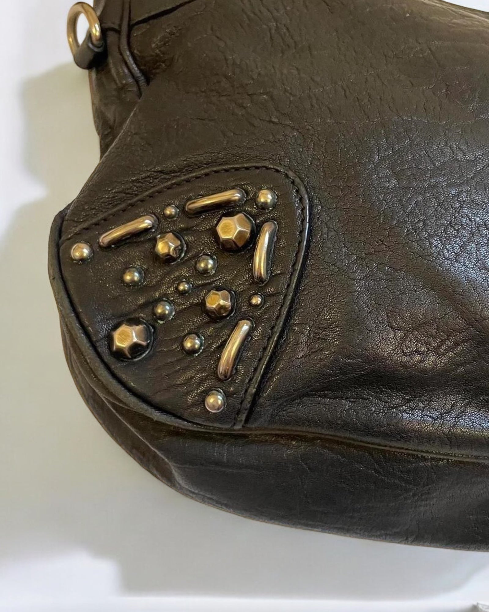 Miu Miu Leather Studded Handbag, c. 2000s