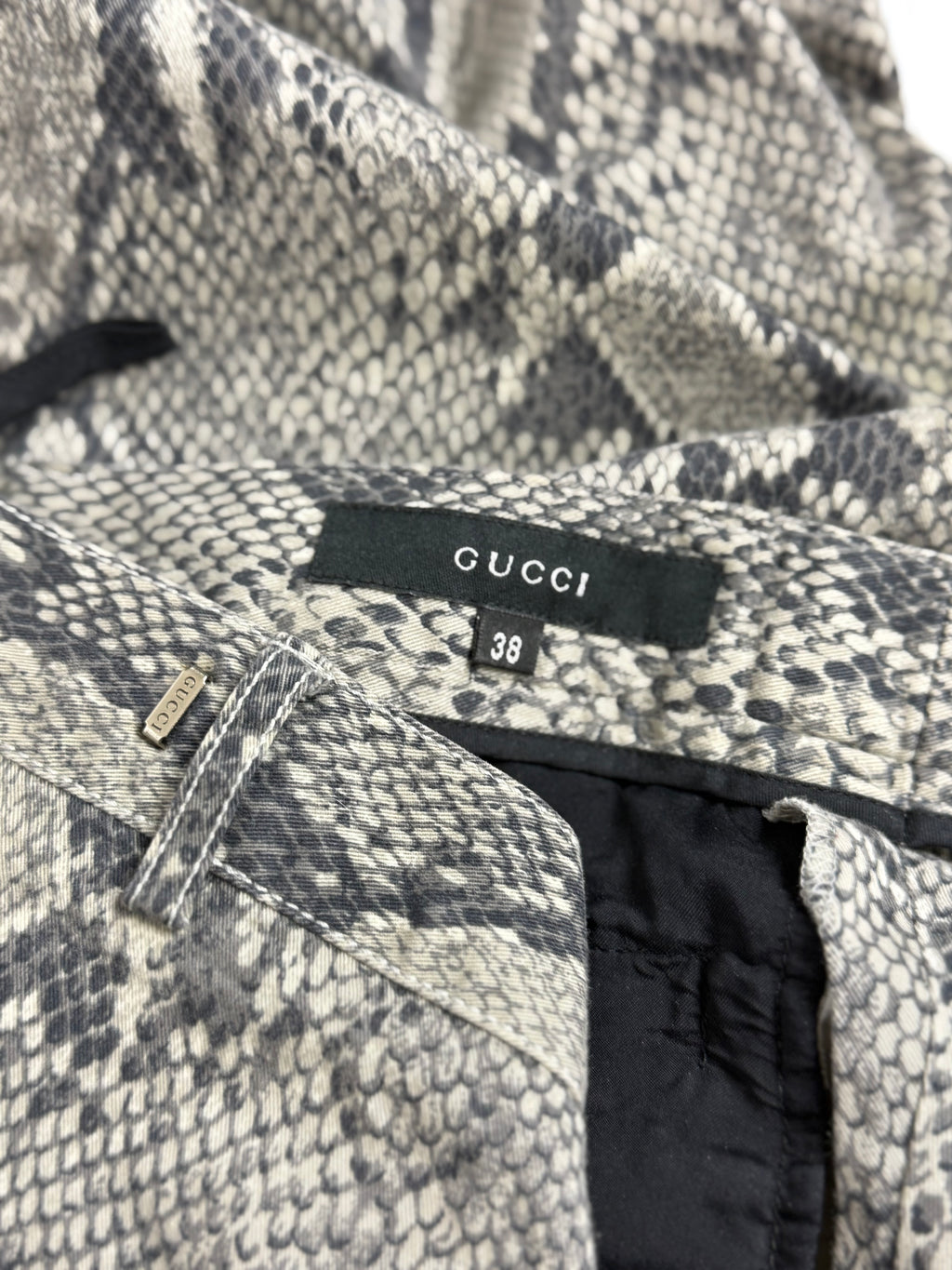 Gucci by Tom Ford Python Print Trousers, SS 2000