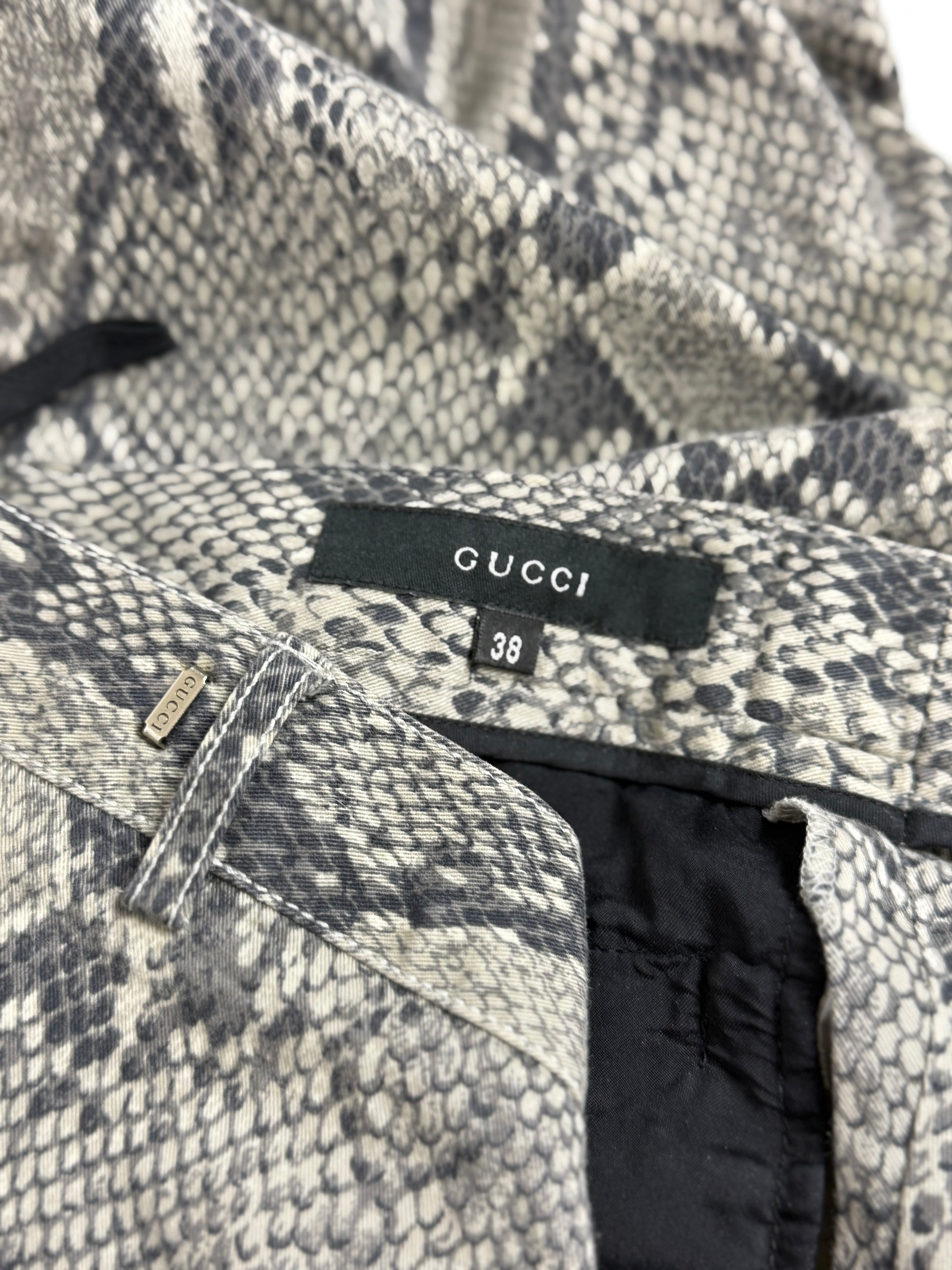 Gucci by Tom Ford Python Print Trousers, SS 2000
