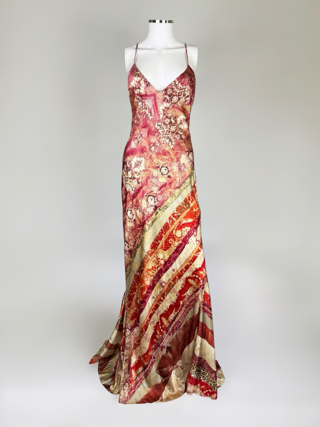 Roberto Cavalli Silk Printed Gown, 2005