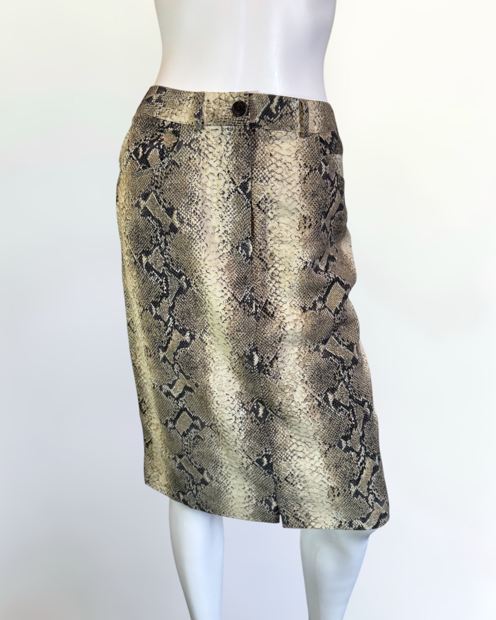 John Galliano Python Print Skirt, SS 2000