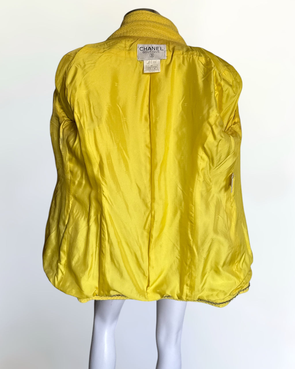 Chanel Yellow Wool Jacket, Cruise 1997