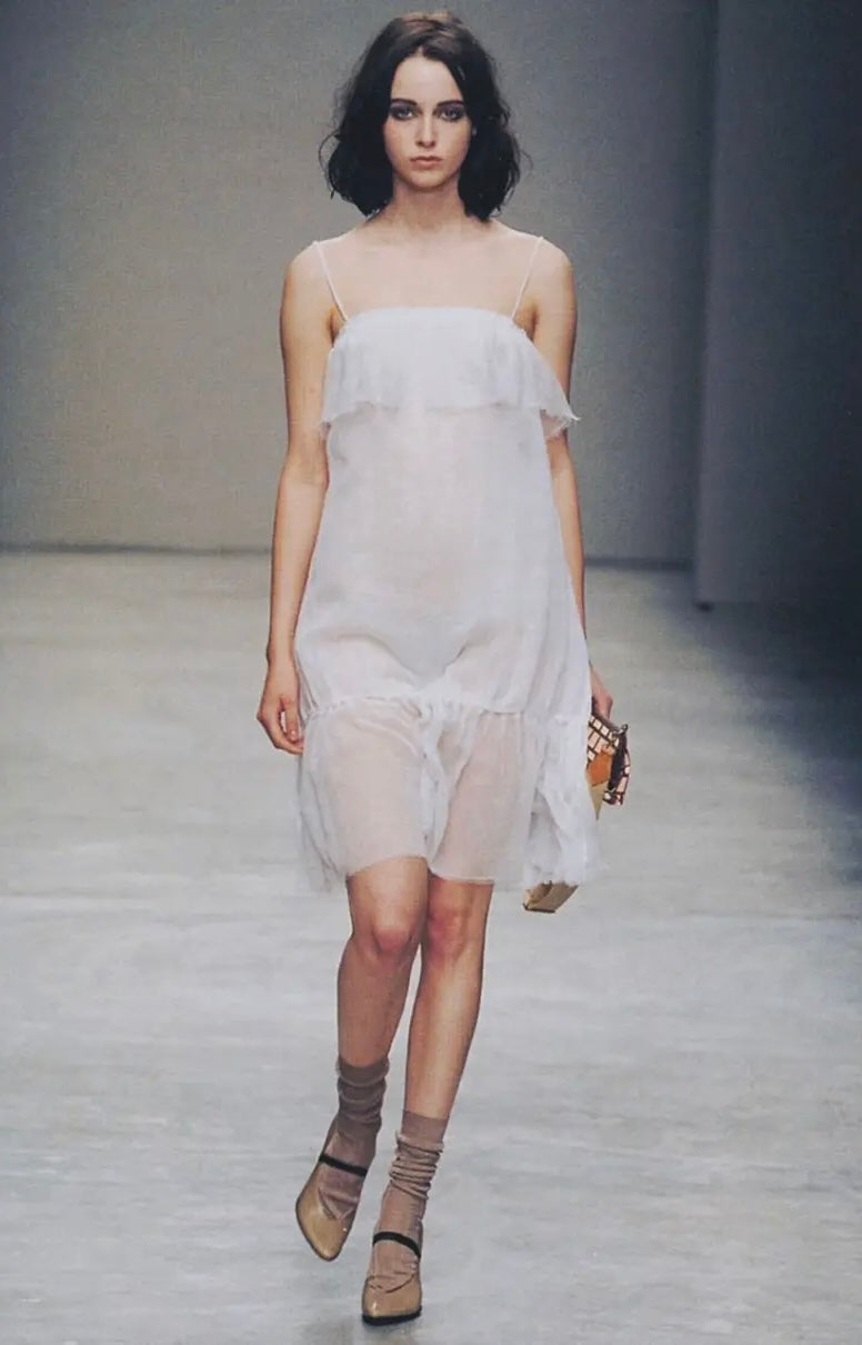 miu miu layered dress Miu Miu Pre-Owned 2000s Layered Mini Dress | Blue