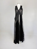 Alberta Ferretti Black Silk and Velvet Gown, SS 2003