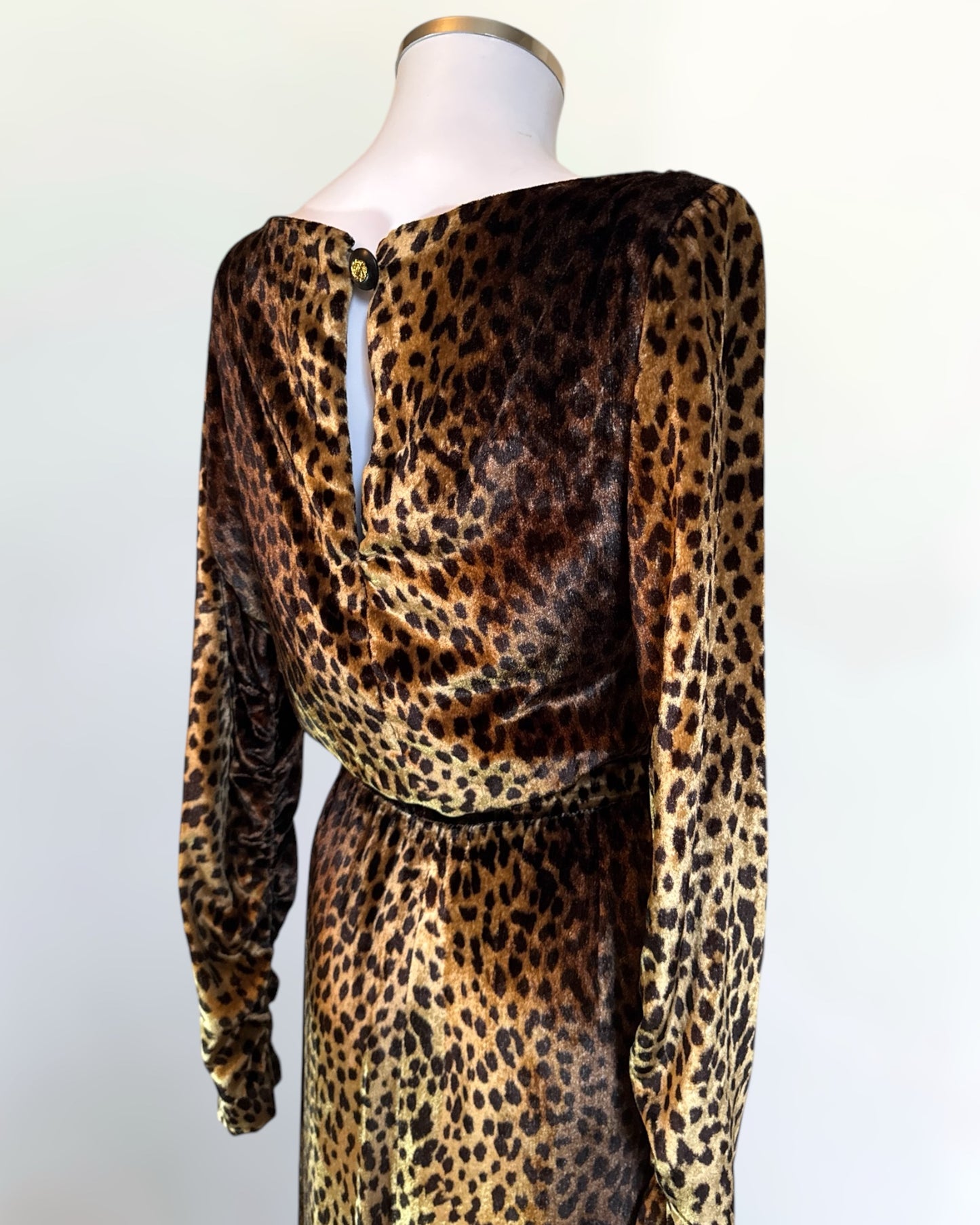 Yves Saint Laurent Velvet Leopard Gown, SS 1993