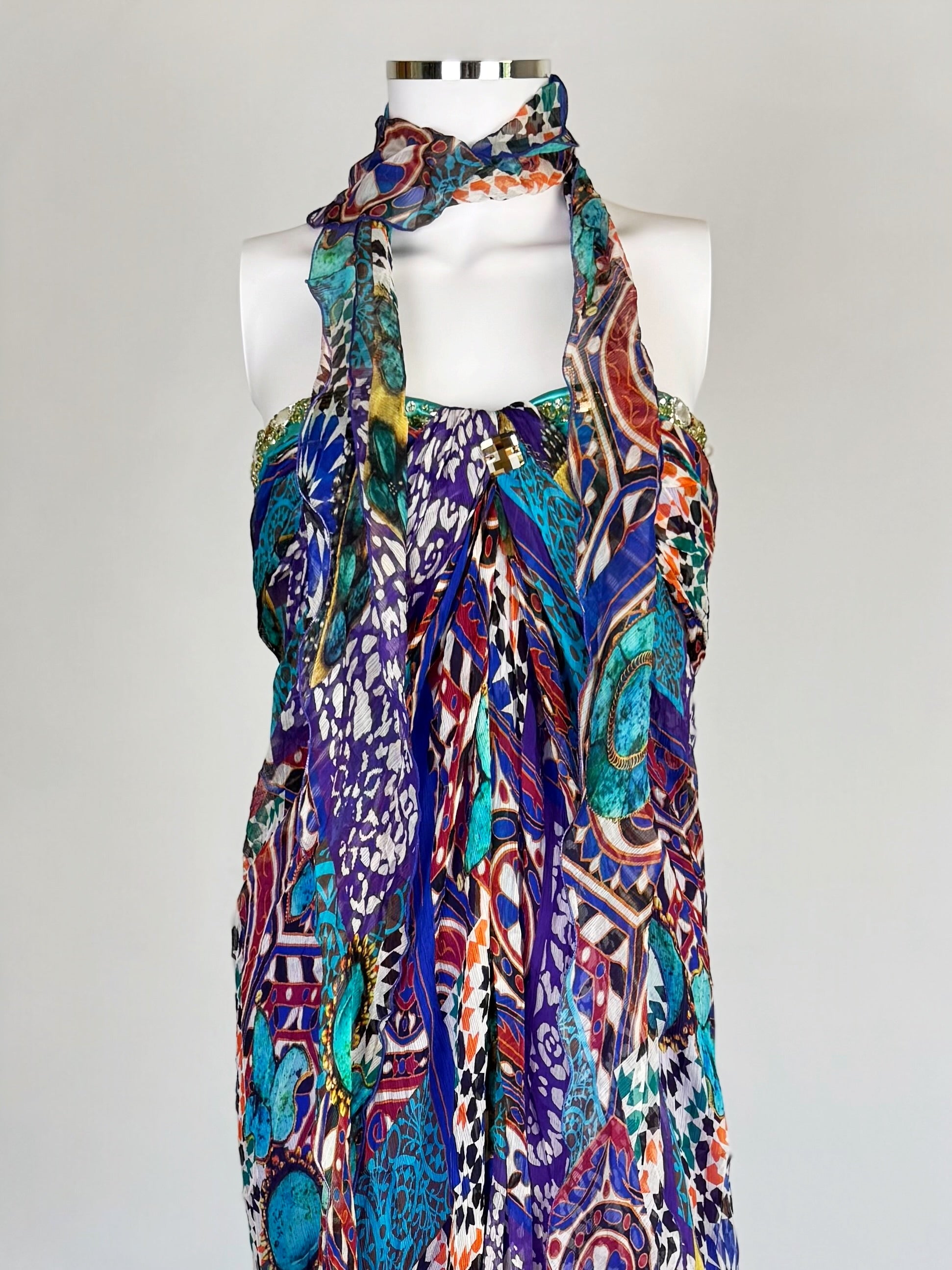Blumarine Silk Gown Ensemble, c. 2010s