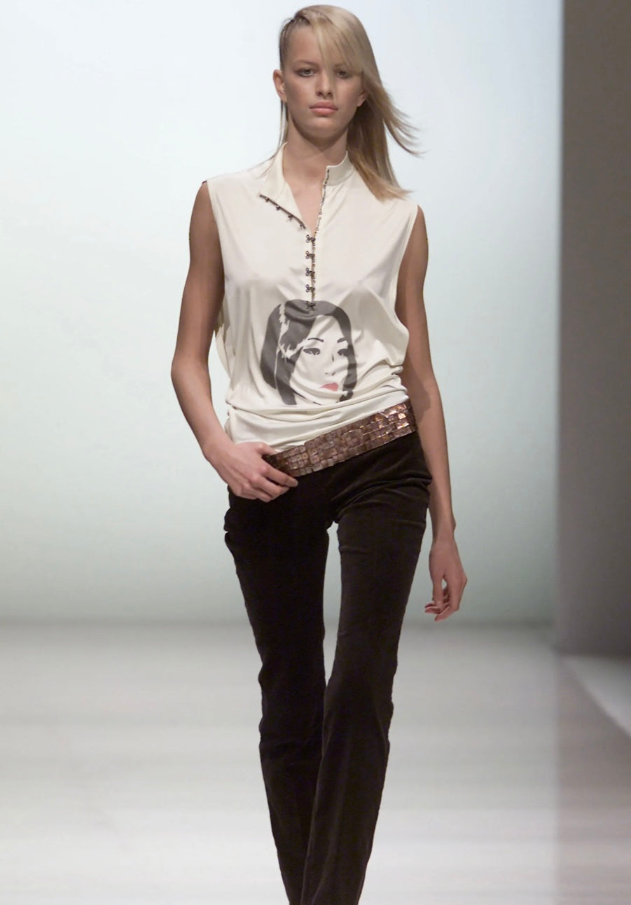 Chloé by Stella McCartney Silk Face Stencil Blouse, FW 2001