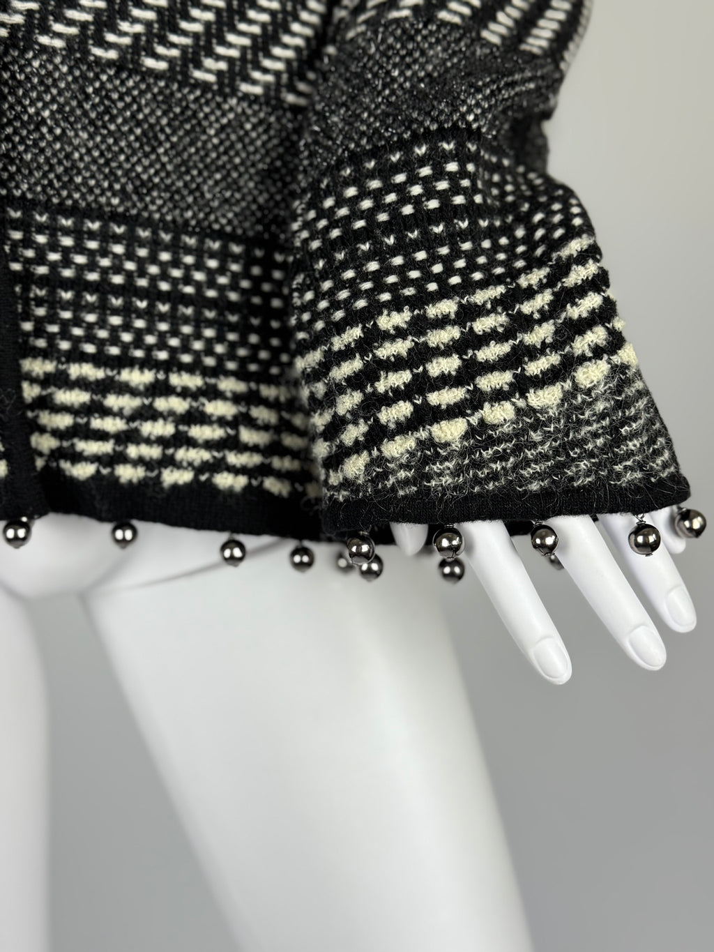 John Galliano Wool Jacket w Beaded Hem, FW 2004