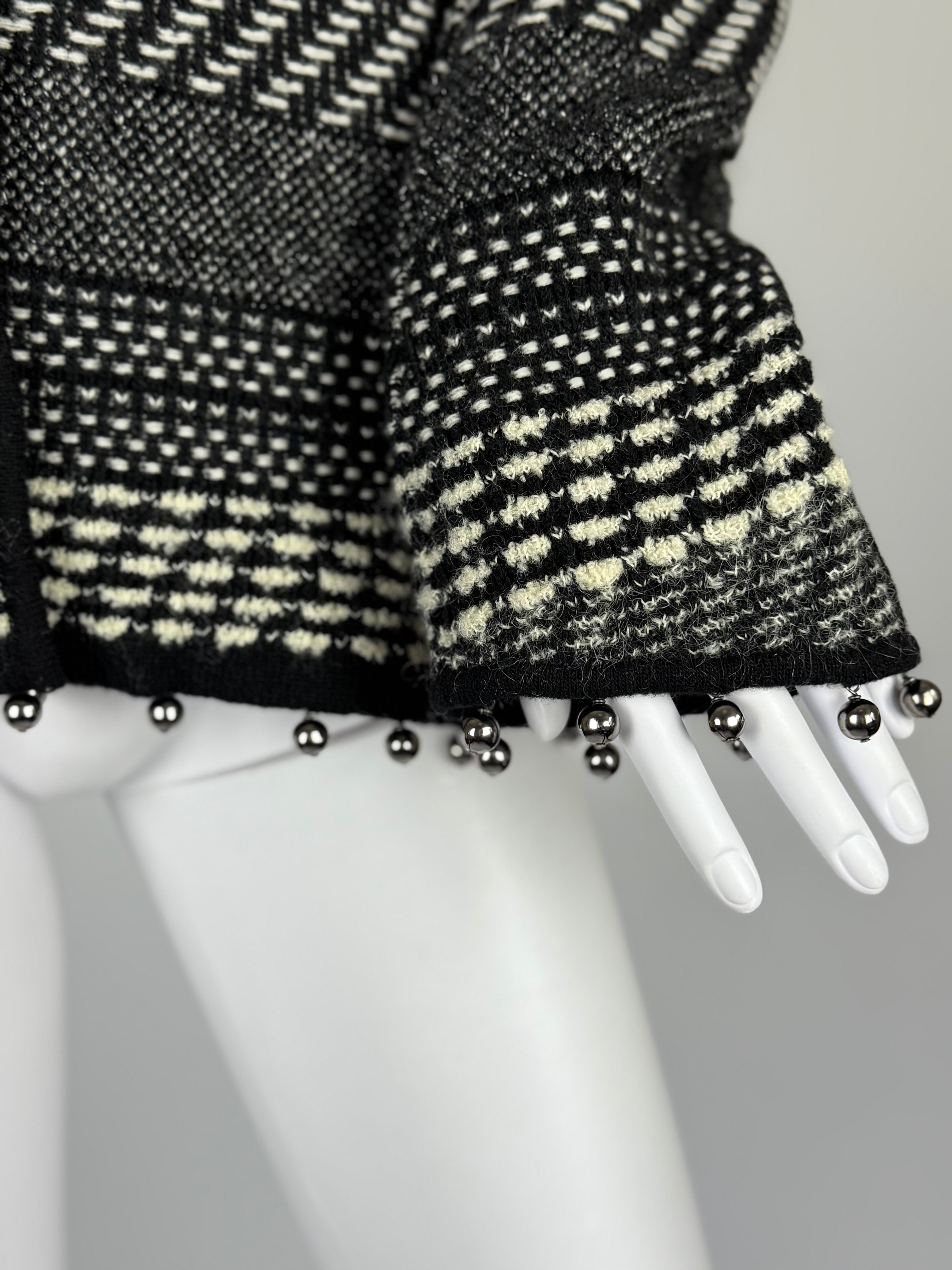 John Galliano Wool Jacket w Beaded Hem, FW 2004
