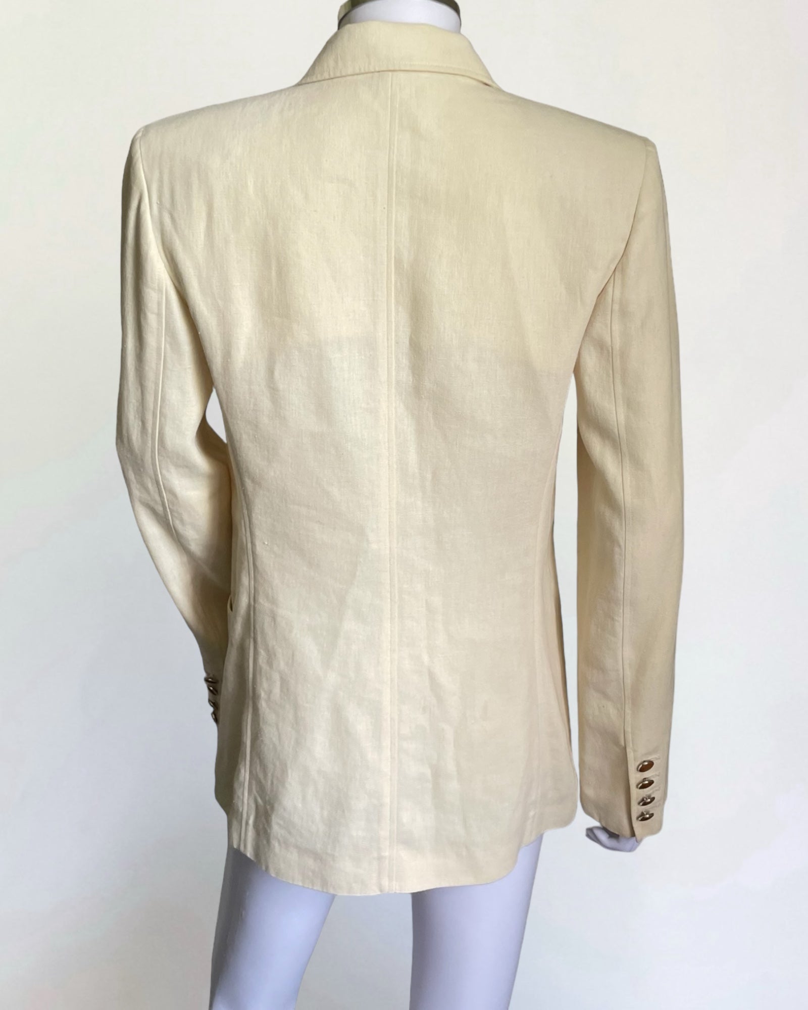 Hermès Ivory Linen Blazer, c. 2000s