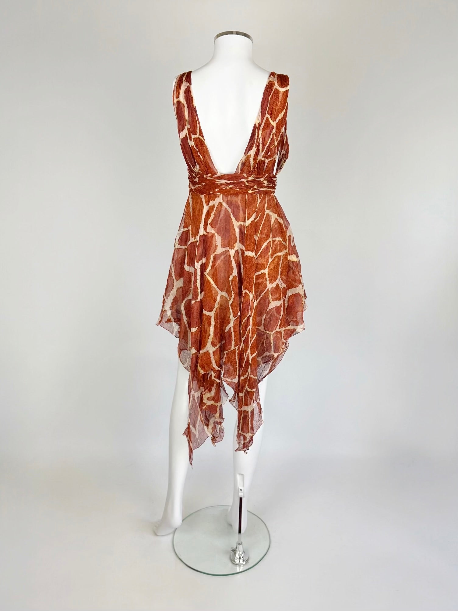 Roberto Cavalli Silk Giraffe Print Dress, SS 2006