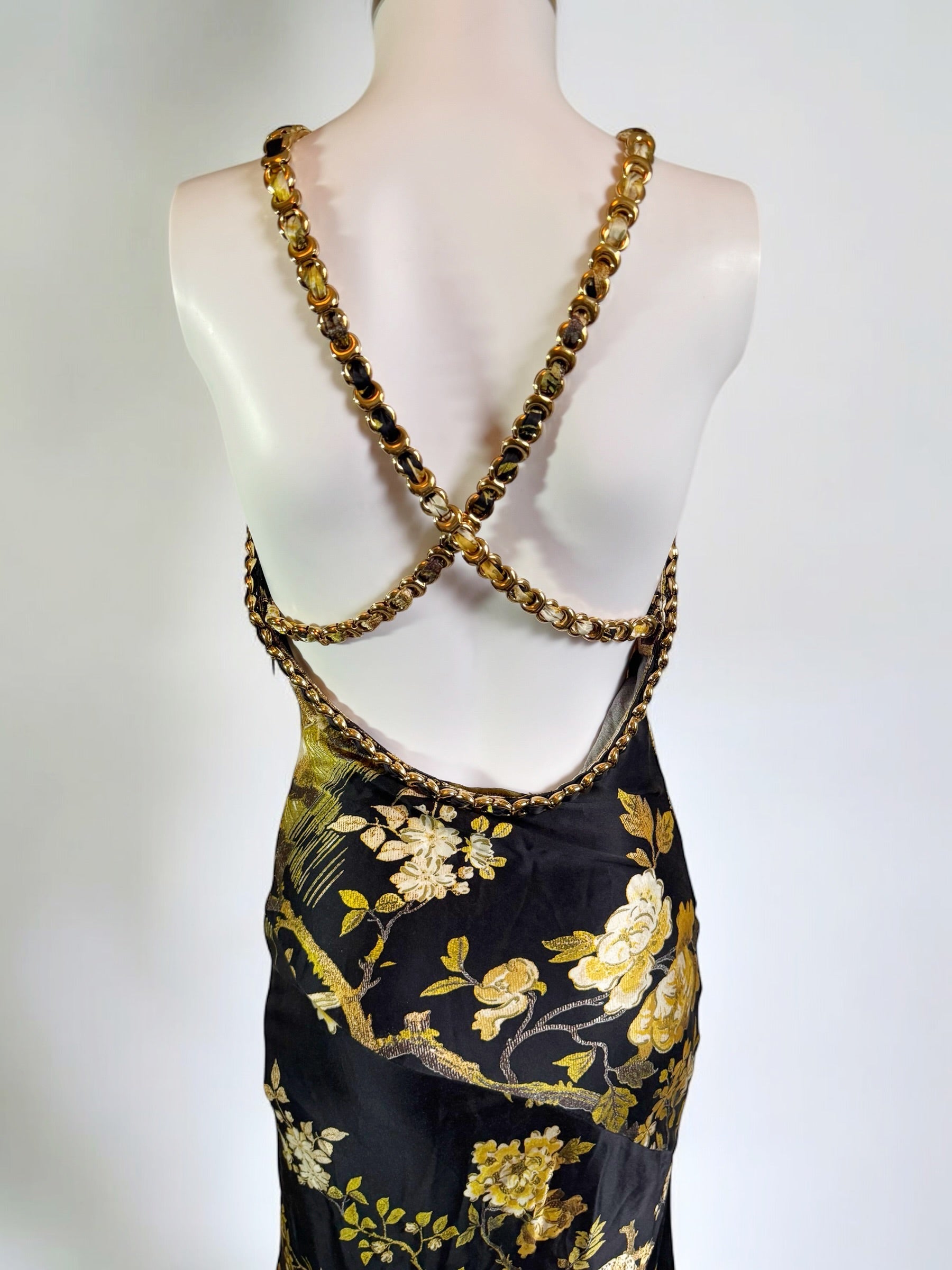 Roberto Cavalli Floral Pheasant Gown, FW 2006