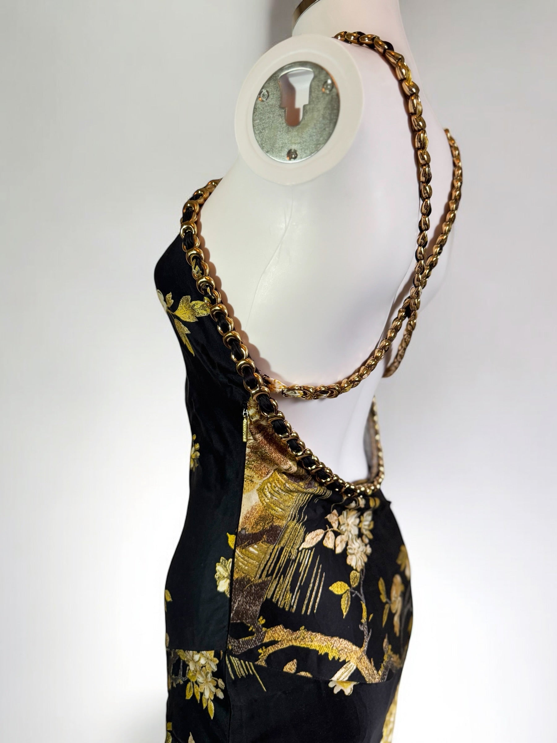 Roberto Cavalli Floral Pheasant Gown, FW 2006