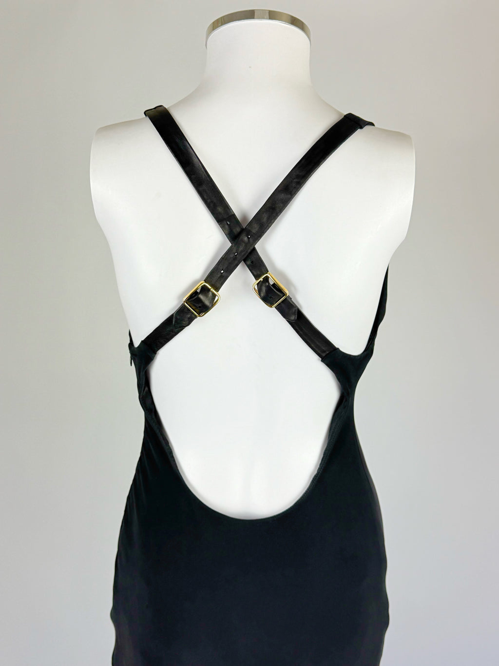 Ralph Lauren Silk Leather Strap Gown, FW 2001